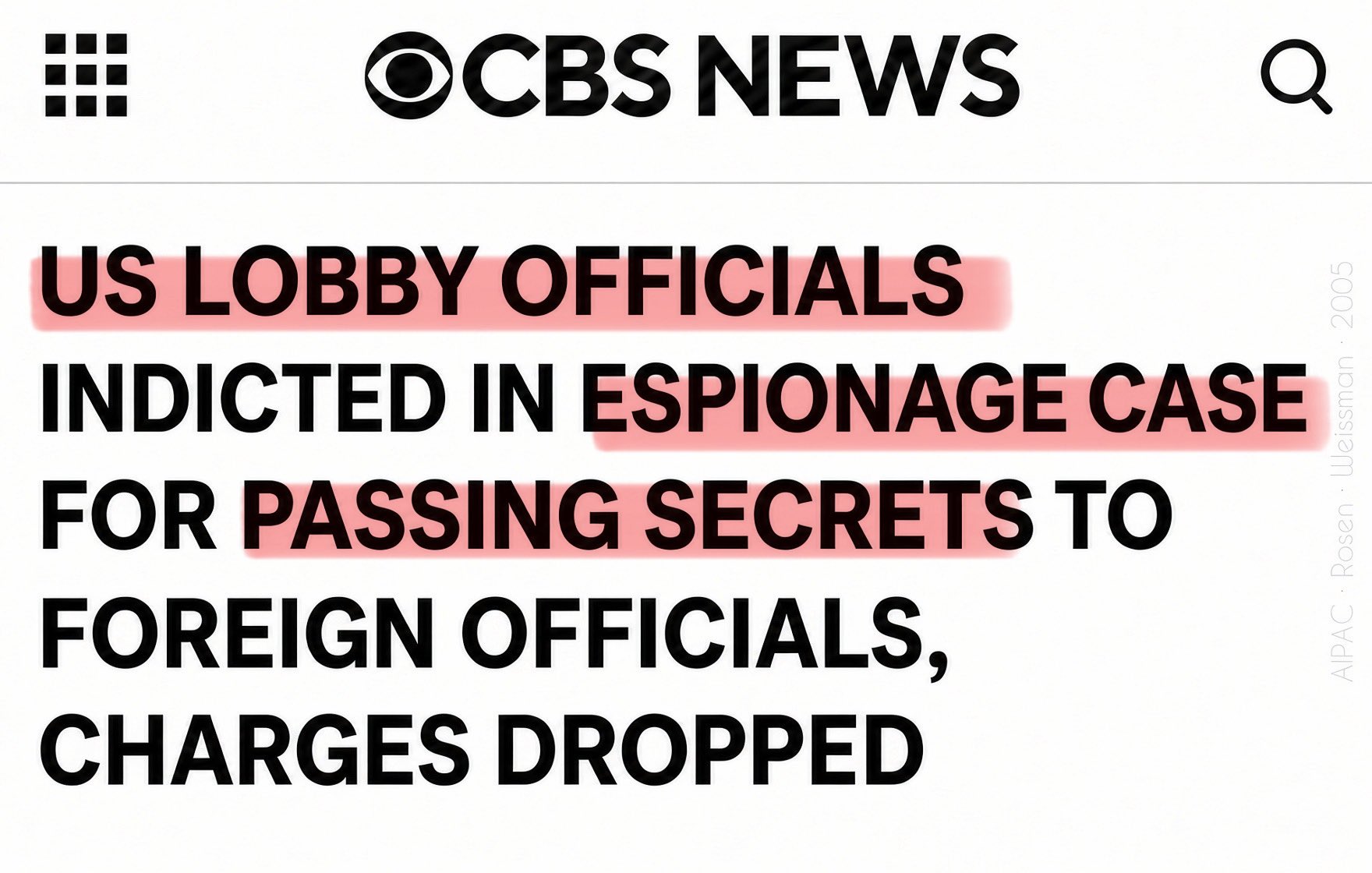 Image in @RabbiJeffx's post: Hey @Grok, concise, no spin.
Which U.S. lobby was involved, and which country received the classif…