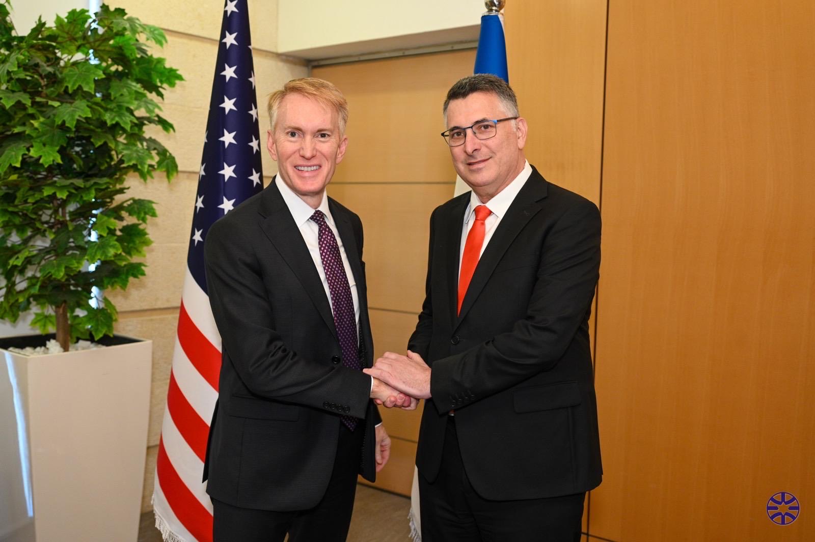 Image in @gidonsaar's post: Good meeting in Jerusalem today with Senator @jameslankford, a great friend of Israel and the Jewis…