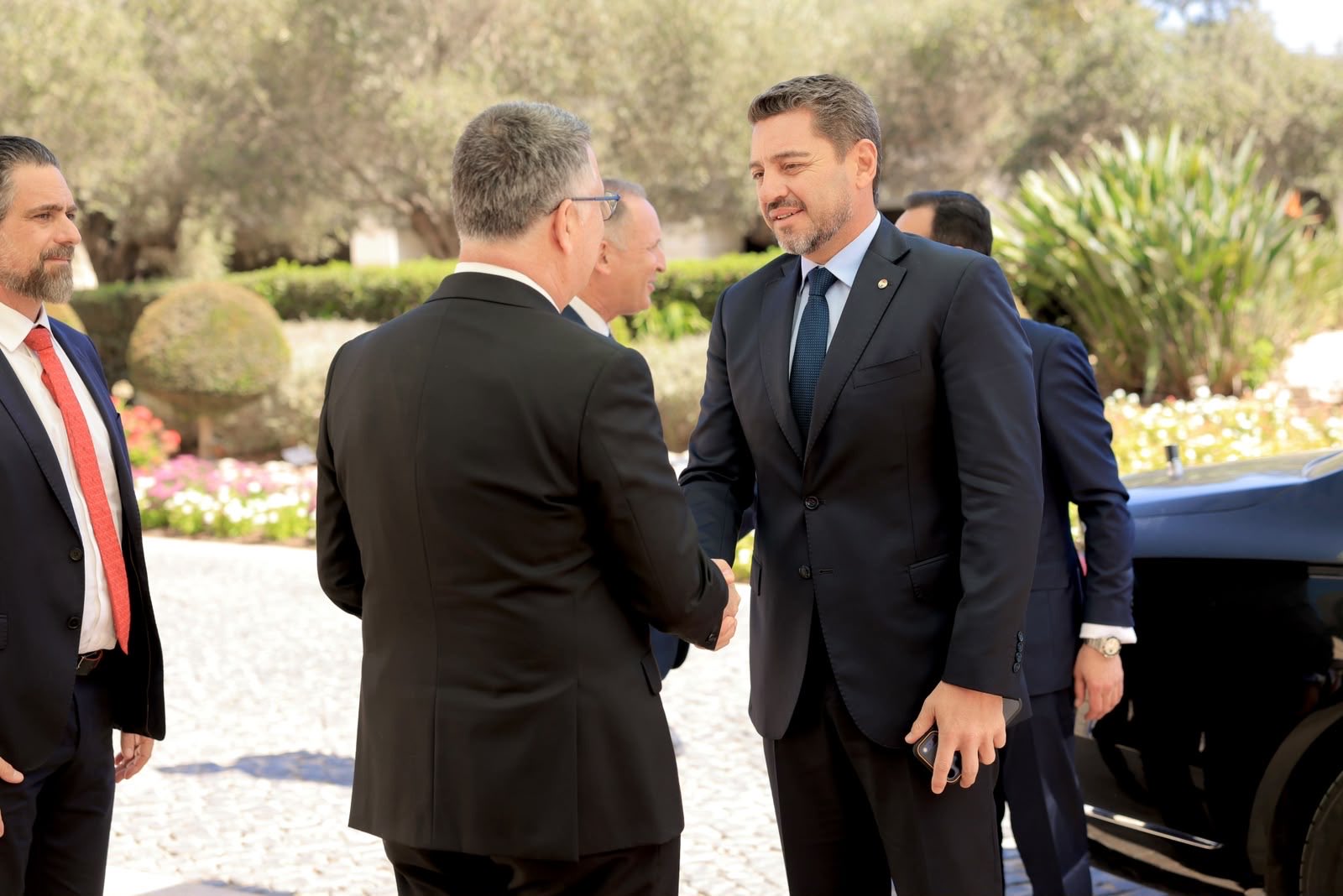 Image in @gidonsaar's post: It was a pleasure to welcome Paraguay’s Vice President @AllianaPedro on his first visit to Israel, …