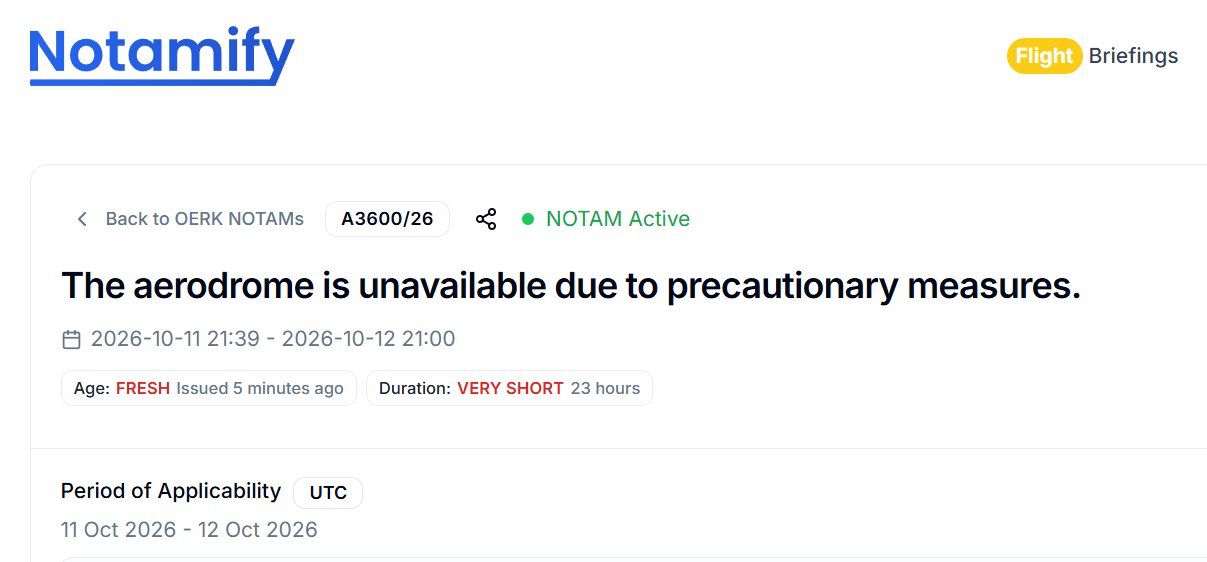 Image in @MarioNawfal's post: 🇸🇦🇾🇪 Riyadh's King Khalid International Airport will remain closed for at least another 24 hours.
…