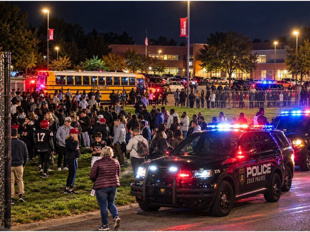 Image in @MarioNawfal's post: 🇺🇸 The teen charged in a Minnesota homecoming game shooting is already out of jail.
He’s accused o…