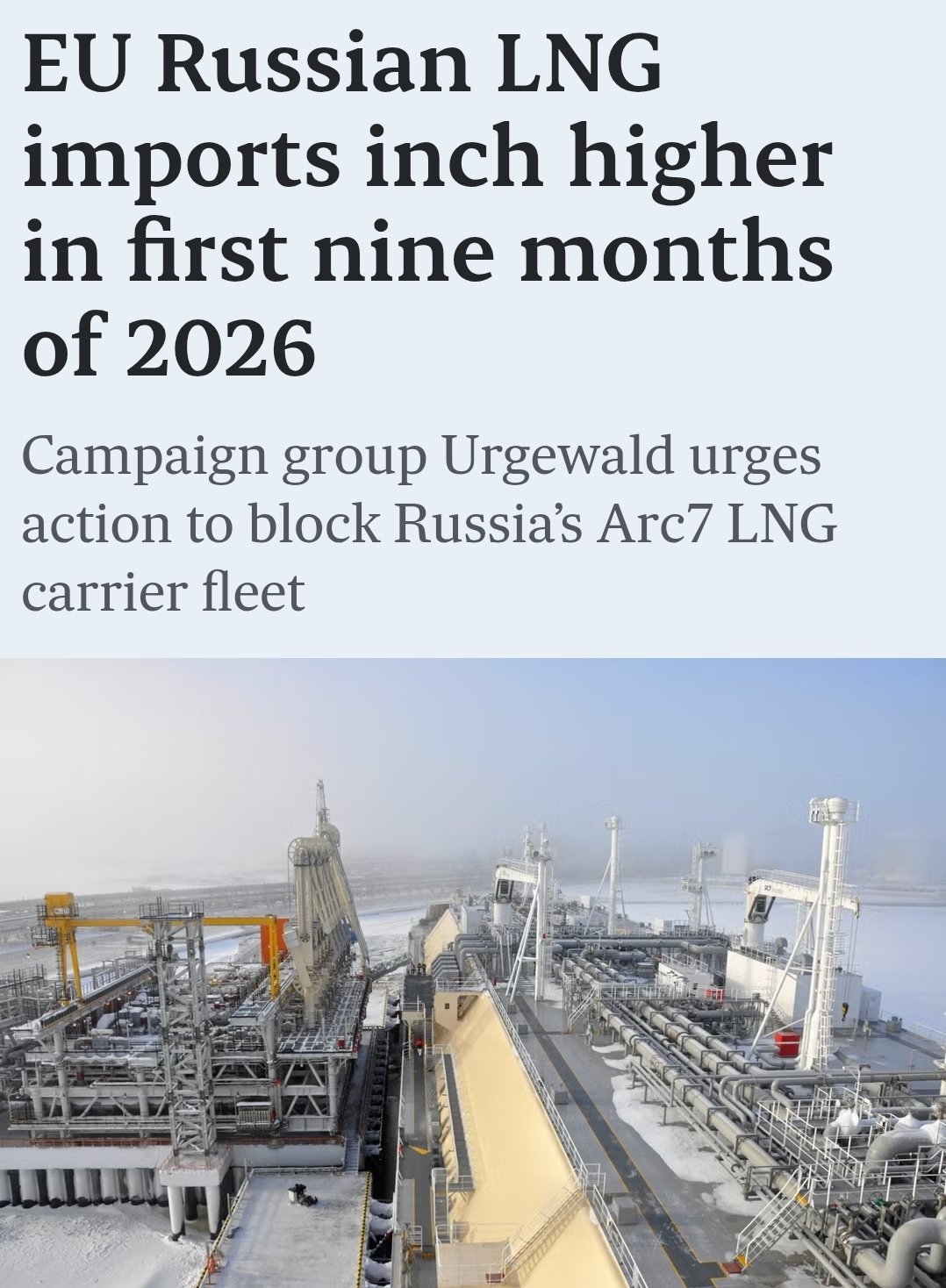 Image in @HouseHeadfolife's reply: @MarioNawfal Meanwhile the EU. I guess they want all the Russian energy for themselves. The "tough …