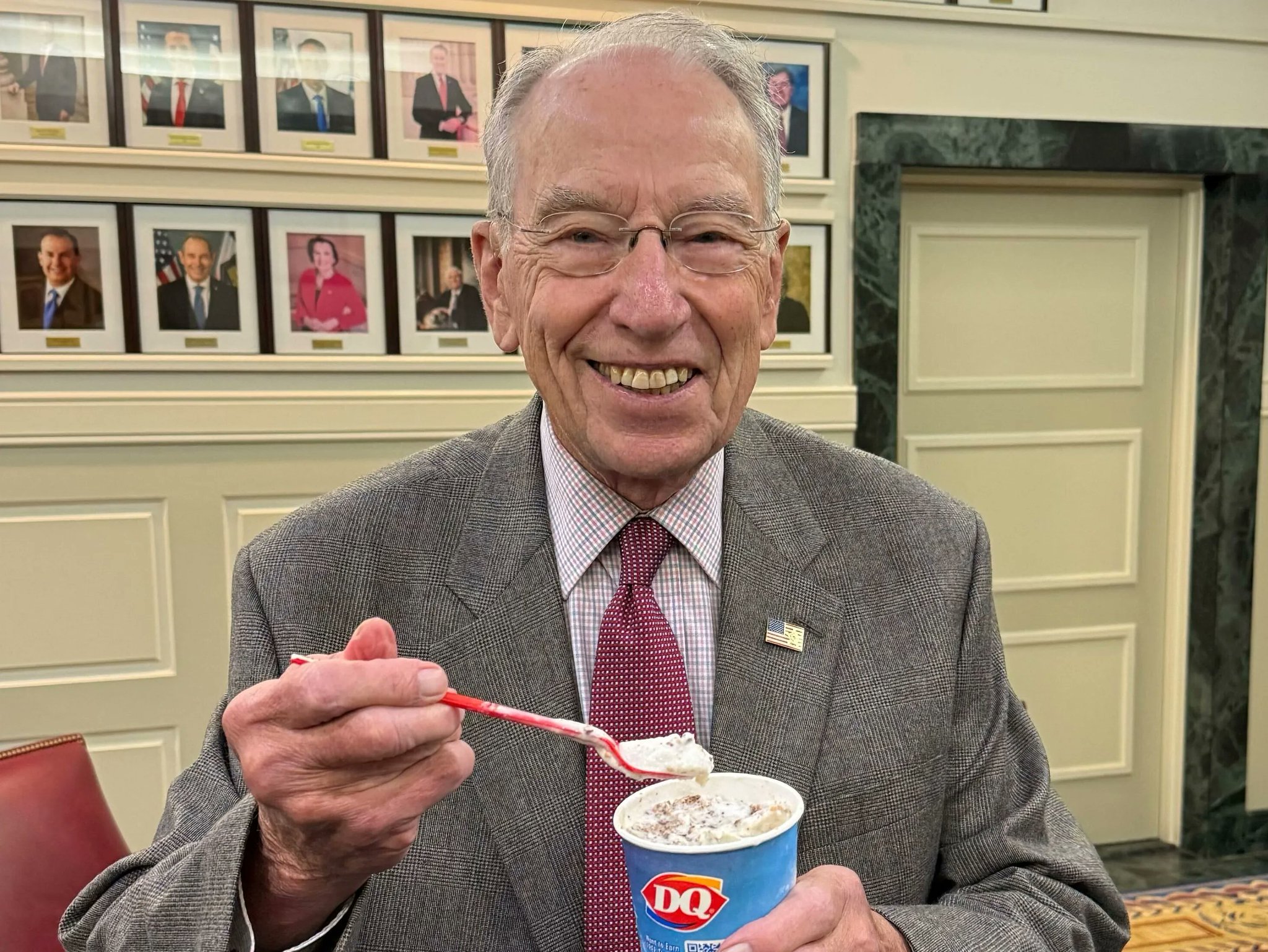 Image in @MarioNawfal's post: 🚨🇺🇸 WHAT A FKING JOKE!!!
Sen. Grassley of Iowa has filed paperwork for reelection in 2028... even …