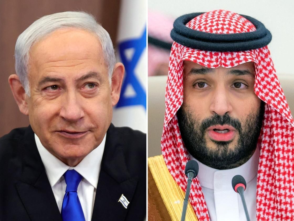 Image in @MarioNawfal's post: 🇮🇱🇸🇦🇾🇪 Netanyahu wants Saudi Arabia’s blessing to bomb the Houthis in Yemen.
He’s reportedly using…