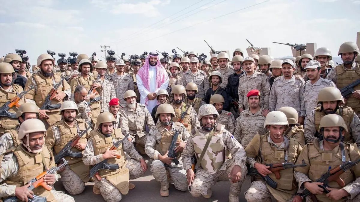 Image in @Yaser_V2030's reply: It is pathetic, Nawfal. The Crown Prince visited Saudi Arabia’s southern border several times while…