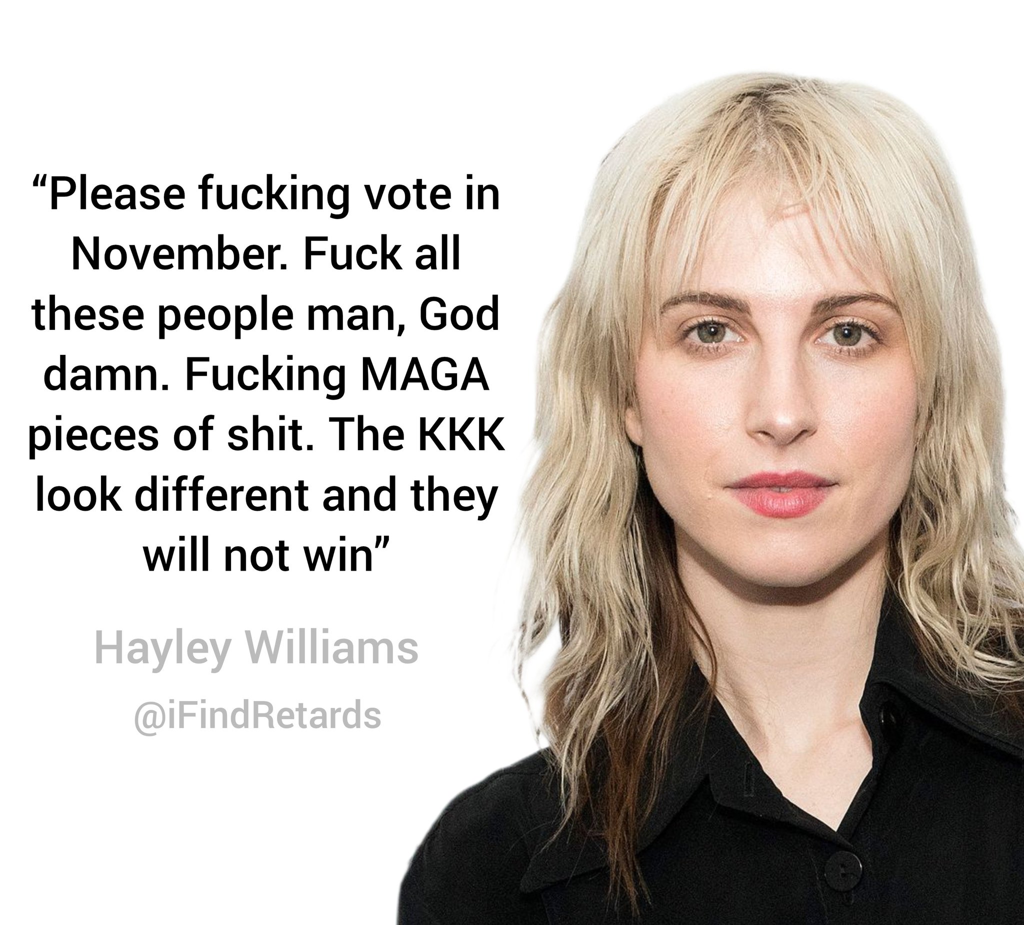 Image in @IfindRetards's post: Hayley Williams, singer from Paramore said this to her crowd the other day during The Hayley Willia…
