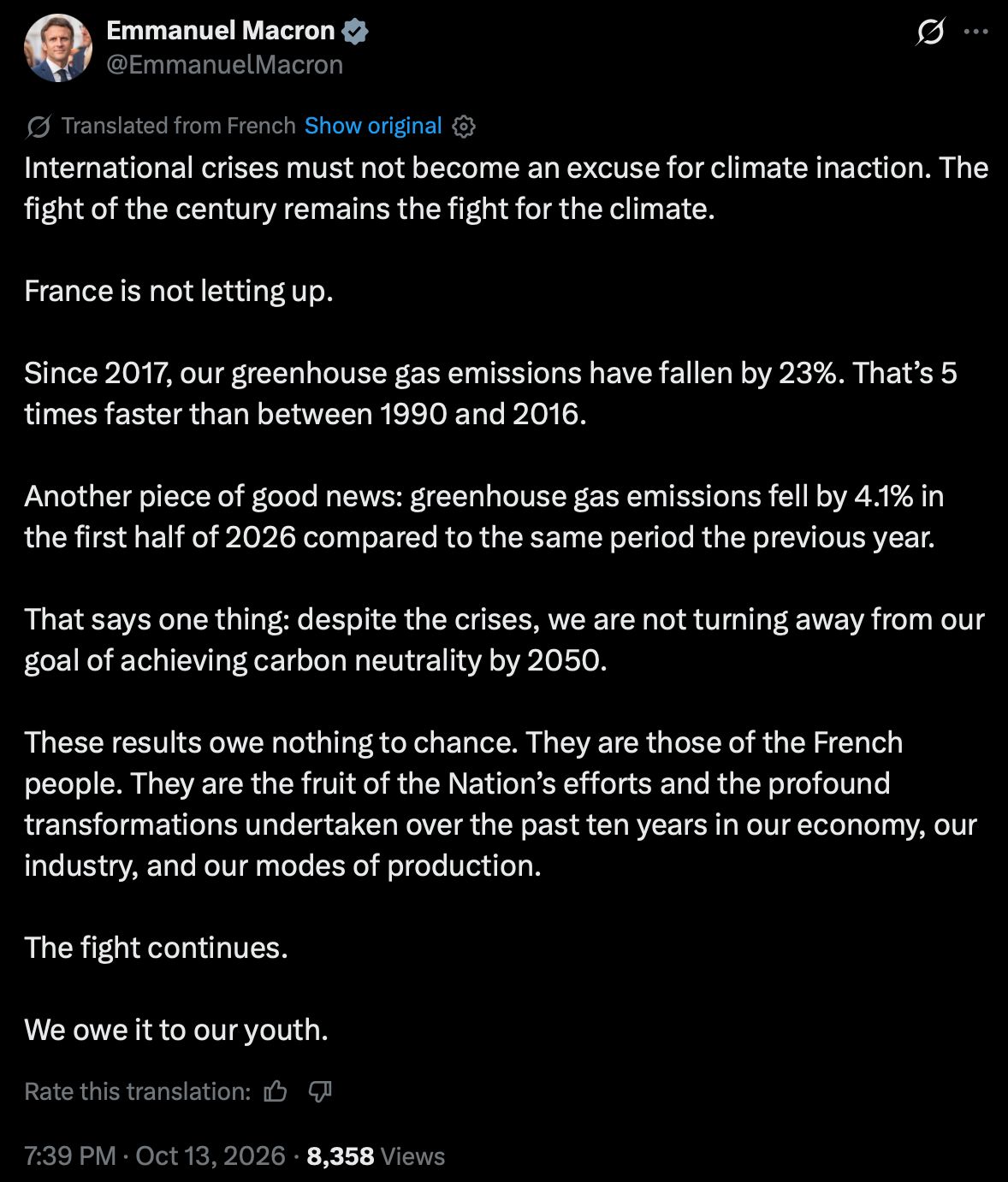 Image in @MarioNawfal's post: 🇫🇷 France is dealing with political instability, angry students, economic pressure and growing frus…