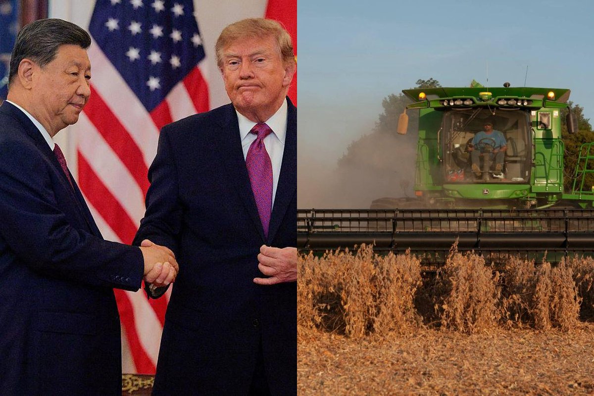 Image in @MarioNawfal's post: 🇺🇸🇨🇳 China is buying American soybeans again, and U.S. farmers will be glad to hear it.
It’s China…