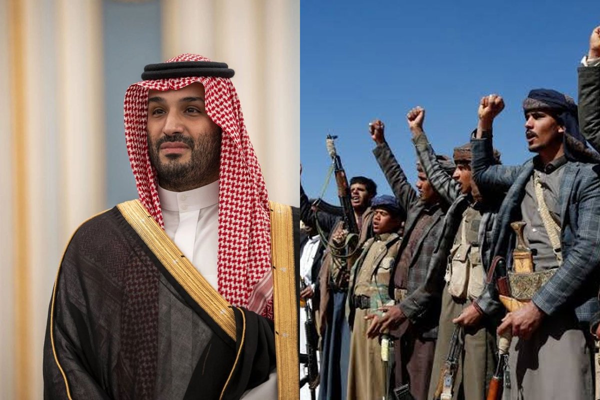 Image in @MarioNawfal's post: 🇸🇦🇾🇪 Saudi Arabia’s big plan to move beyond oil is running straight into Houthi missiles...
The ki…