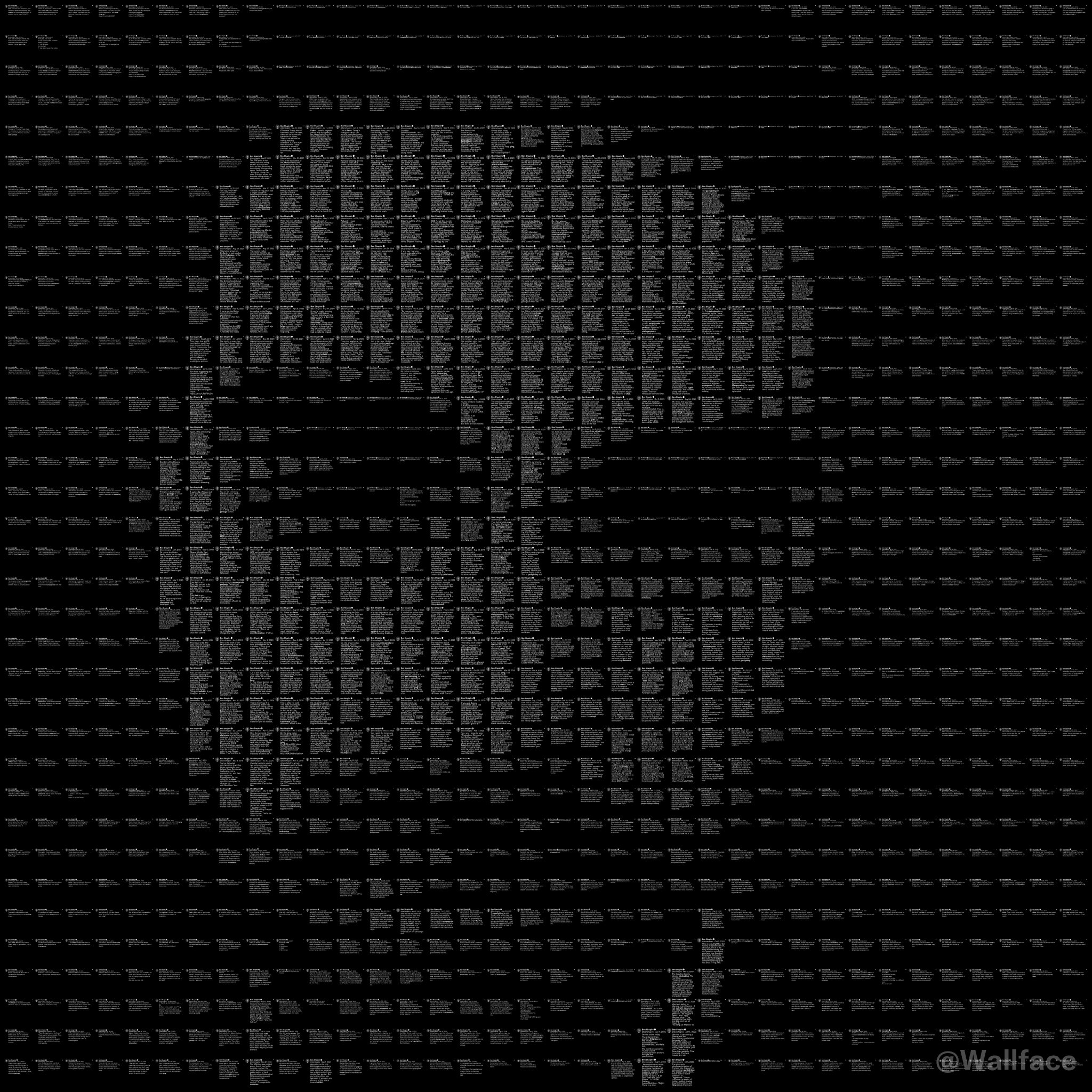 Image in @Wallface's post: @RealCandaceO 1,296 posts of @benshapiro accusing people of lying, put together. https://t.co/xOqid…