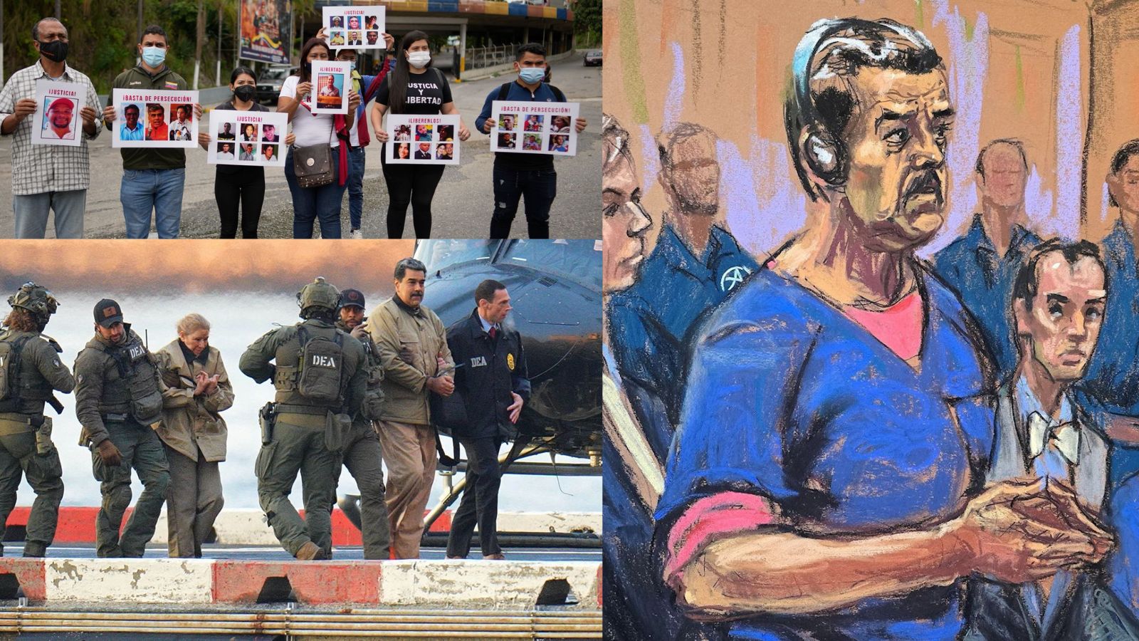 Image in @MarioNawfal's post: 🚨🇺🇸🇻🇪 Maduro and his wife head back to a New York courtroom TODAY on new charges that they ran a to…