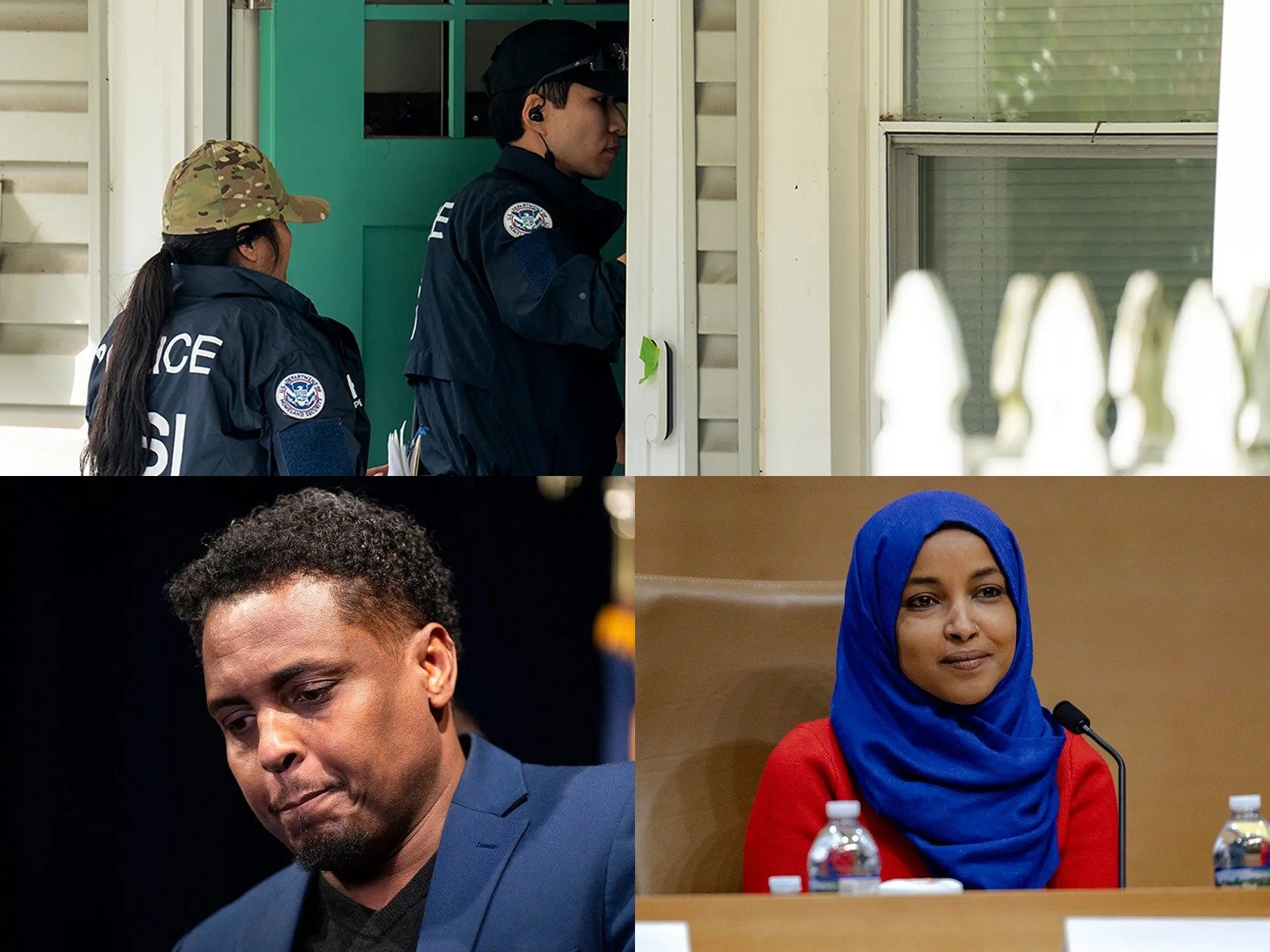 Image in @MarioNawfal's post: 🇺🇸🇸🇴 Federal agents searched ILHAN OMAR'S Washington home as part of a citizenship fraud investigat…