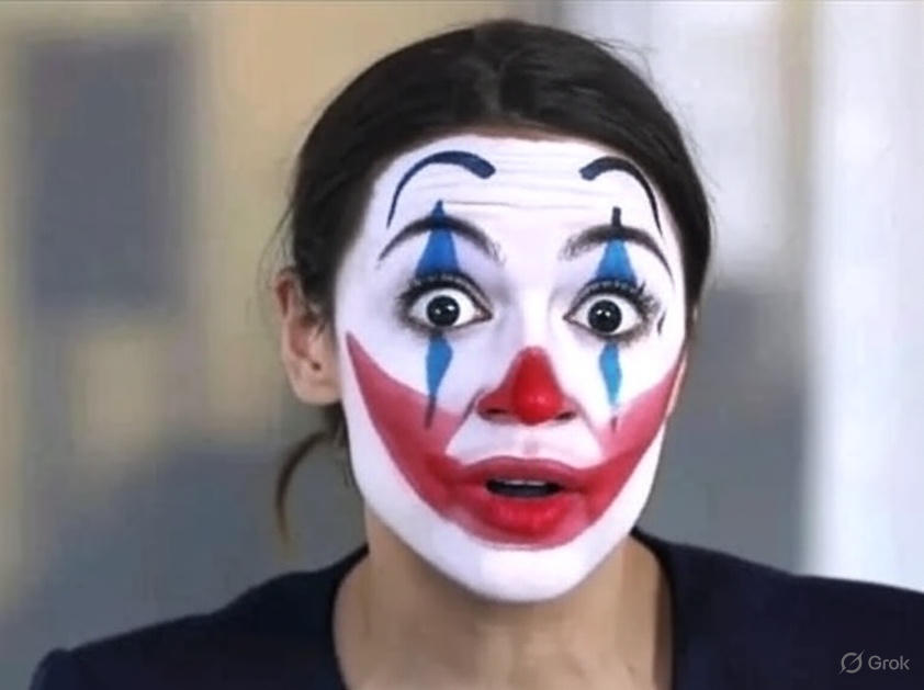 Image in @2DayNewsOpinion's reply: @MarioNawfal @AOC is a total clown! https://t.co/CkxOkxoaQJ