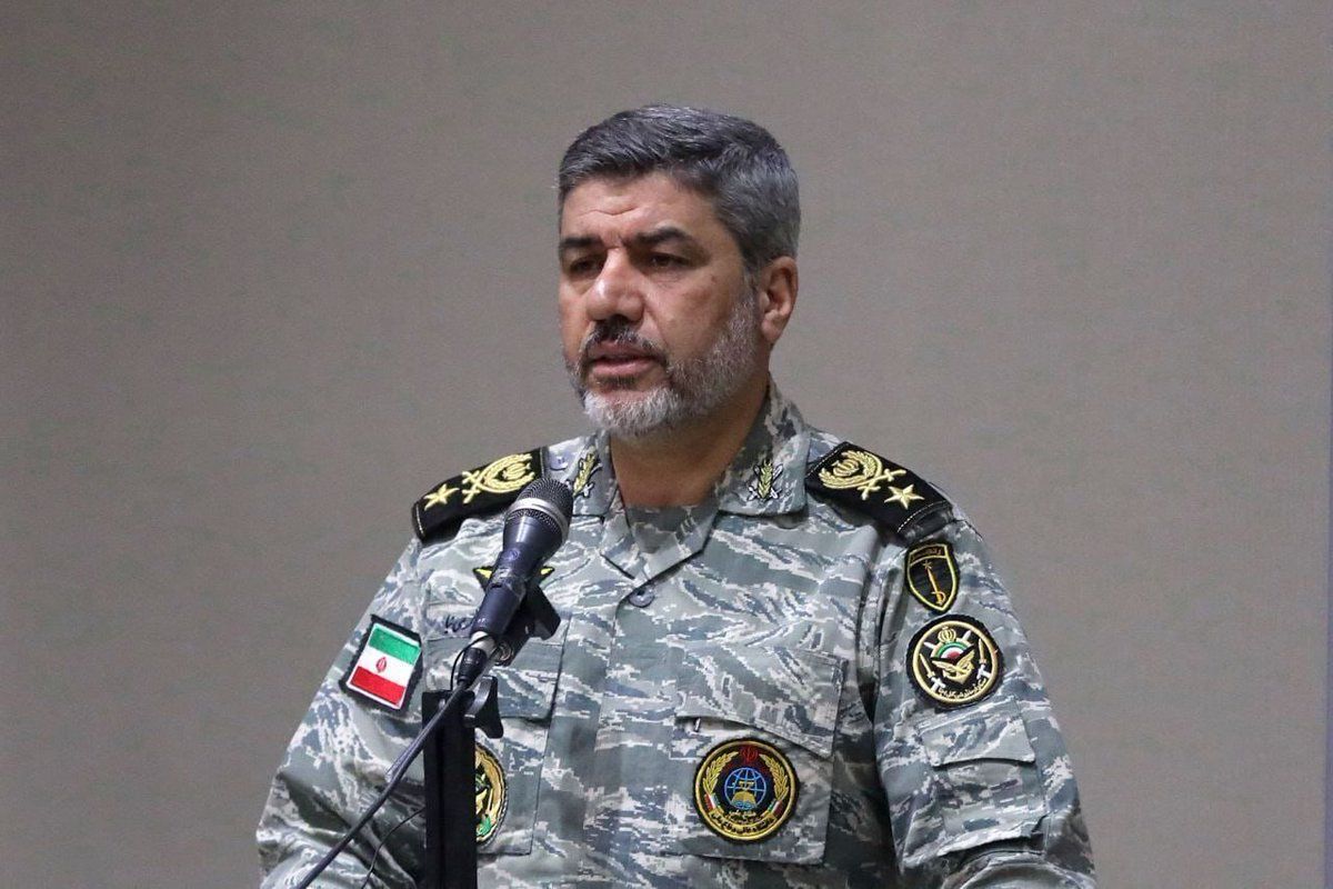 Image in @MarioNawfal's post: 🇮🇷🇺🇸 Spox. of the Iranian Army Brig. Gen. Akrami-Nia:
"If the U.S. leaves the region, the Hormuz S…