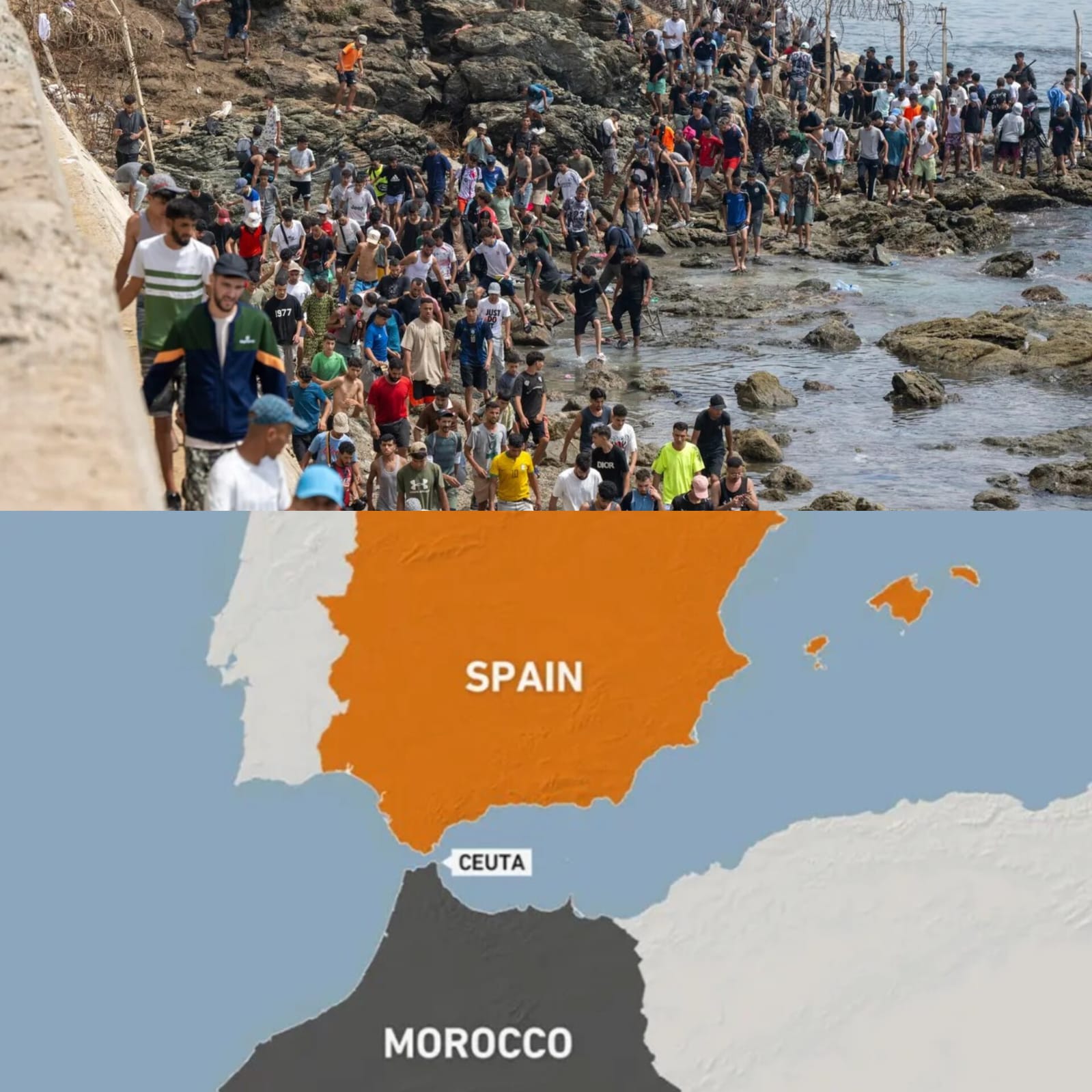 Image in @MarioNawfal's post: 🇪🇸🇲🇦 Spain’s intelligence agency says Morocco KNEW about the Ceuta INVASION days ahead and still le…