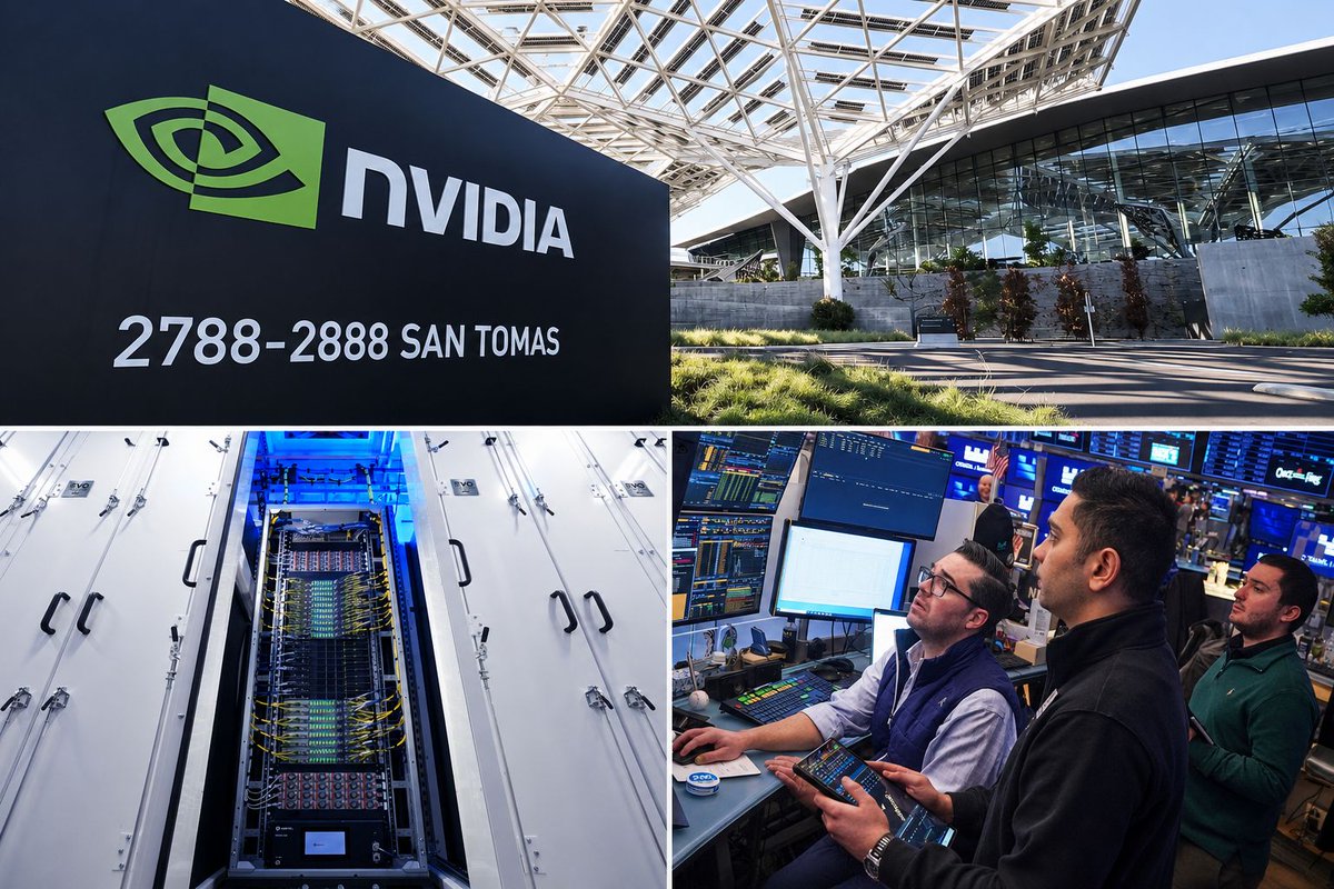 Image in @MarioNawfal's post: 🇺🇸 Wall Street's AI stocks are taking another hit, and investors are getting nervous.
Nvidia-backe…