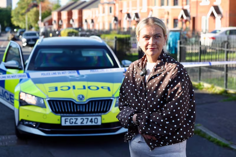Image in @MarioNawfal's post: 🇬🇧 A pipe bomb EXPLODED through the letterbox of a Belfast home in Northern Ireland, but a mother a…