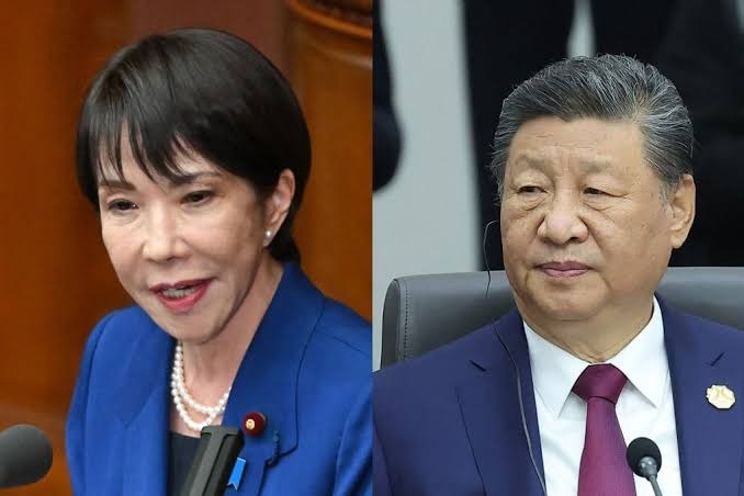 Image in @MarioNawfal's post: 🇯🇵🇨🇳 Japanese PM Sanae Takaichi says she intends to visit China next month for the APEC leaders' su…