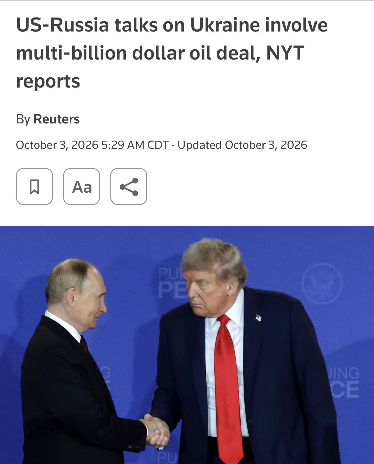 Image in @JerryMDean's reply: @MarioNawfal It’s all about the money and filling their own bags on an oil deal in. The sanctions w…