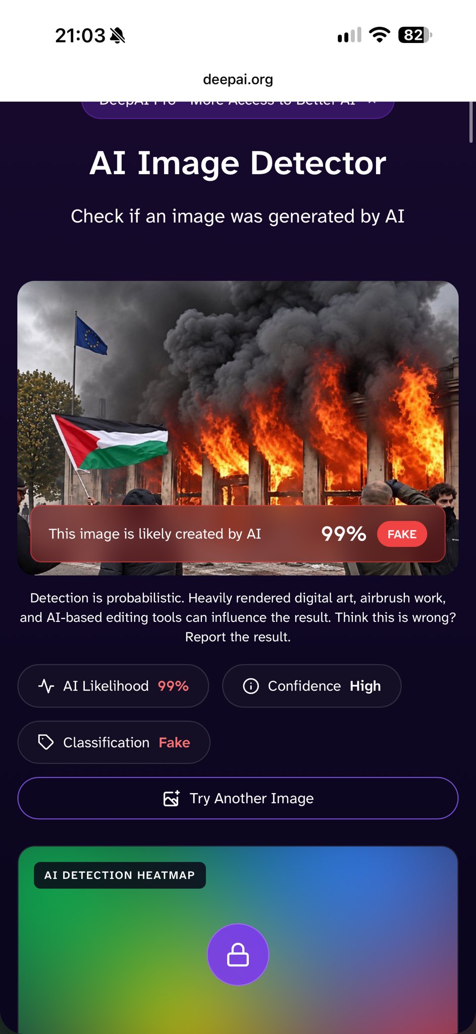 Image in @xIsraelExposedx's post: @visegrad24 This image is AI, but you knew that already https://t.co/NGwOyruHaX