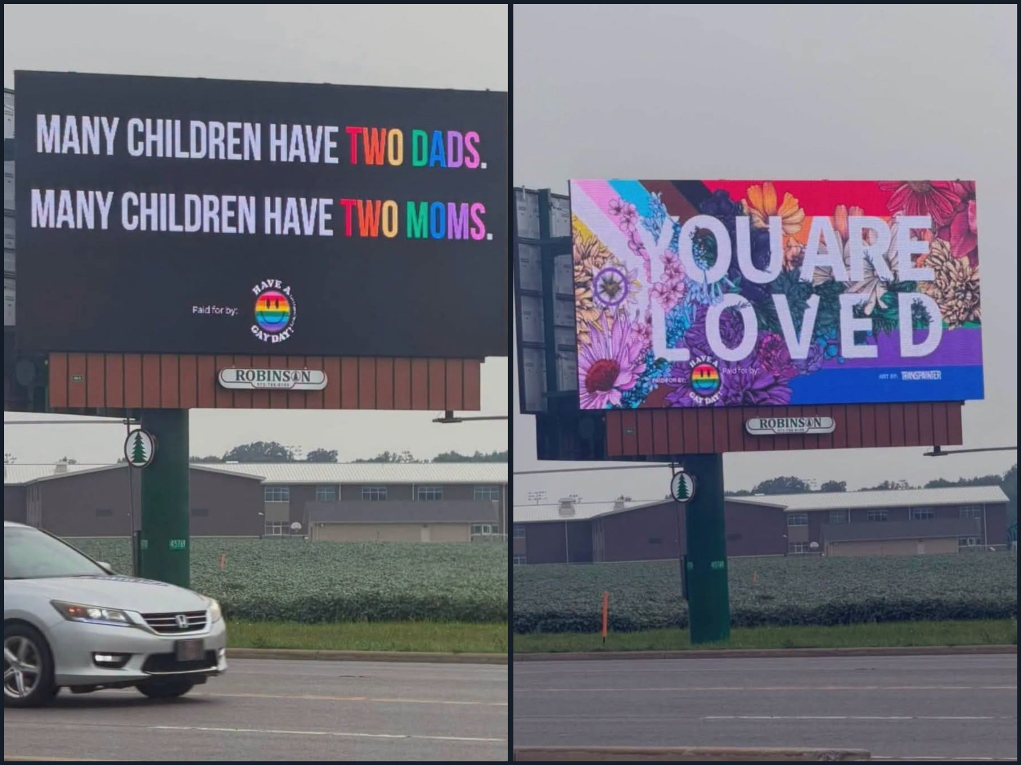 Image in @IfindRetards's post: People can't even go for a drive without seeing retarded propaganda everywhere https://t.co/LKdRT19…