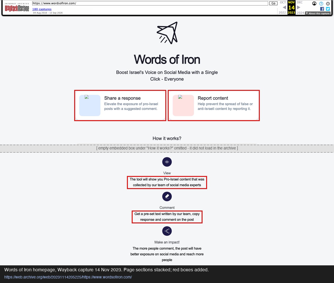 Image in @Wallface's post: CAM (Combat Antisemitism Movement) CEO @SachaRoytman has a post listed in Words of Iron’s archived …