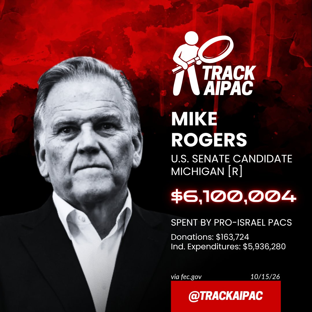 Image in @sneako's post: Mike Rogers the literal FBI fed has quite literally taken $6 million from the jews. If we do not el…