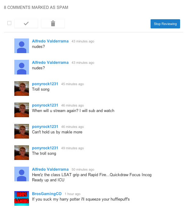 Image in @sneako's post: Apparently these comments are spam :/ http://t.co/fDGiPF7uNn