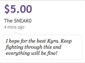 Image in @sneako's post: Help 5 year old Kyra beat her brain tumor, Donate http://t.co/2OMpYv0zuV #TeamKYRA @Chaosxsilencer …