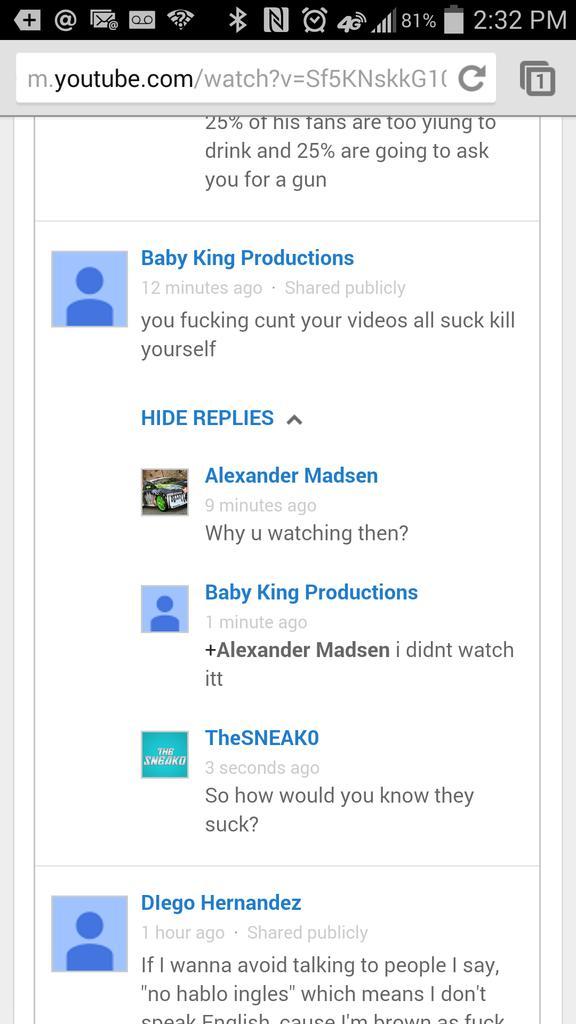 Image in @sneako's post: Another reason I make fun of my viewers http://t.co/T0jRGgrLzC