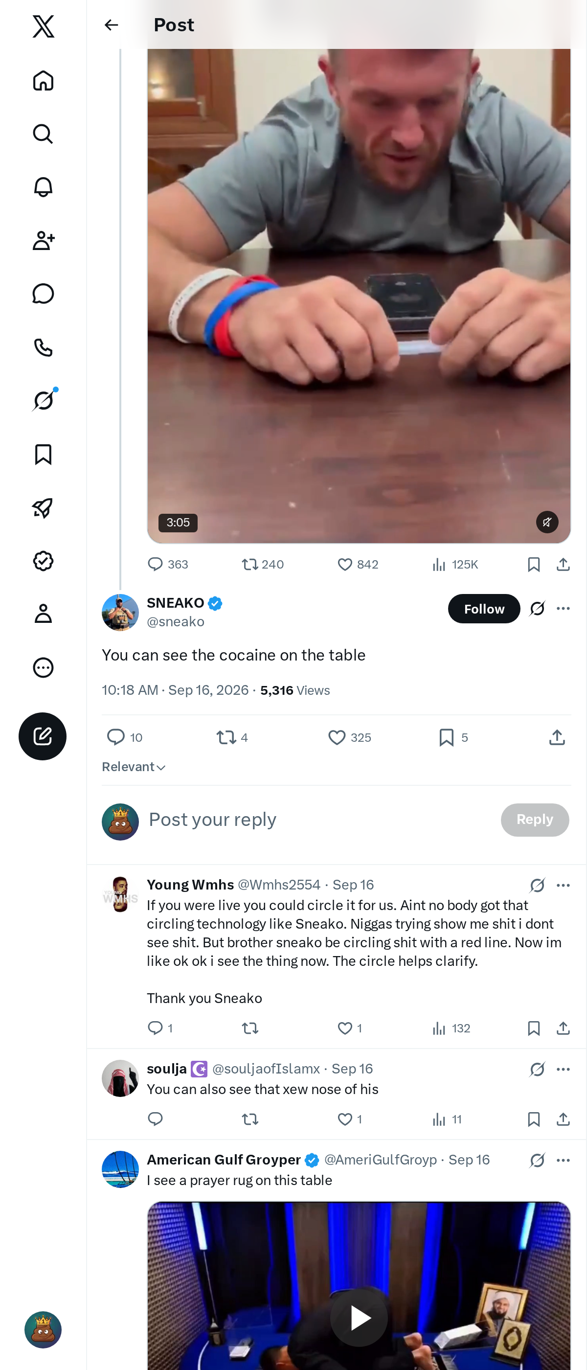 Snapshot 1 of @sneako's post from 2026-09-16