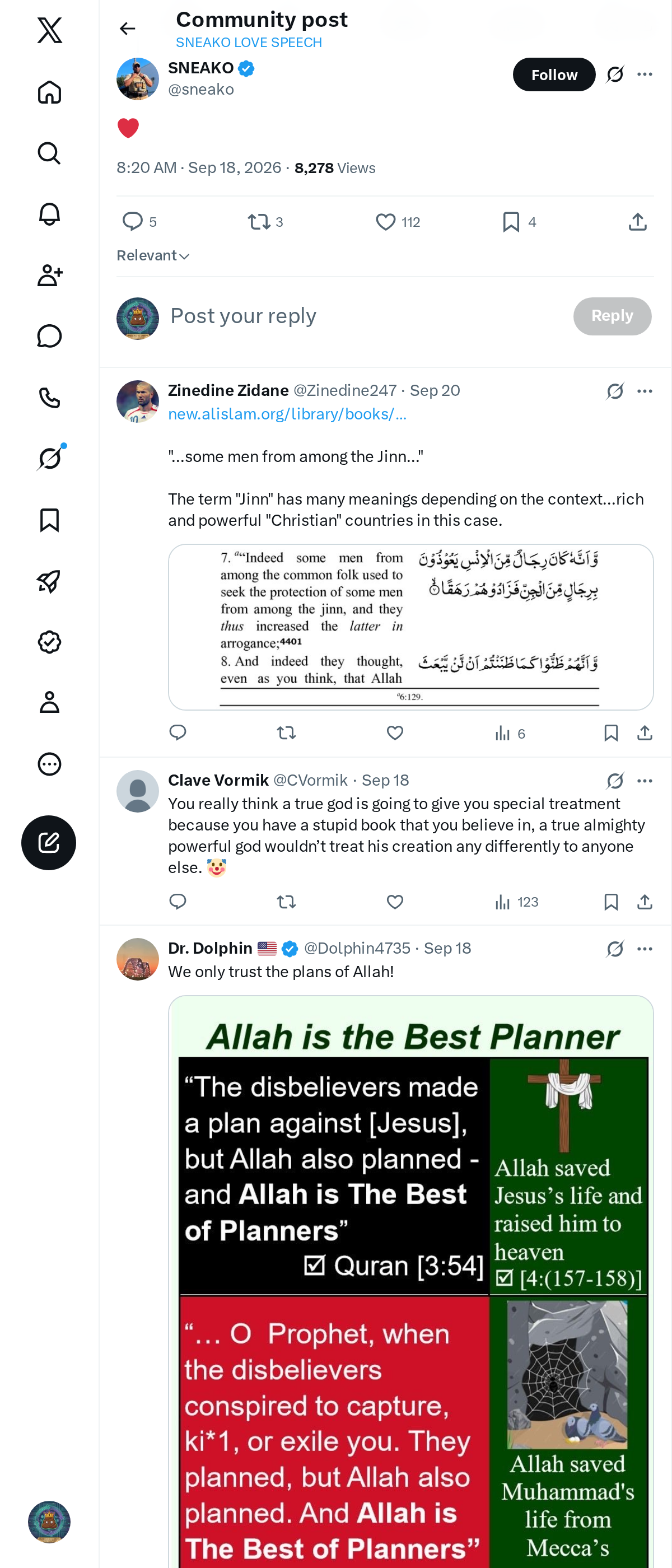 Snapshot 1 of @sneako's post from 2026-09-18