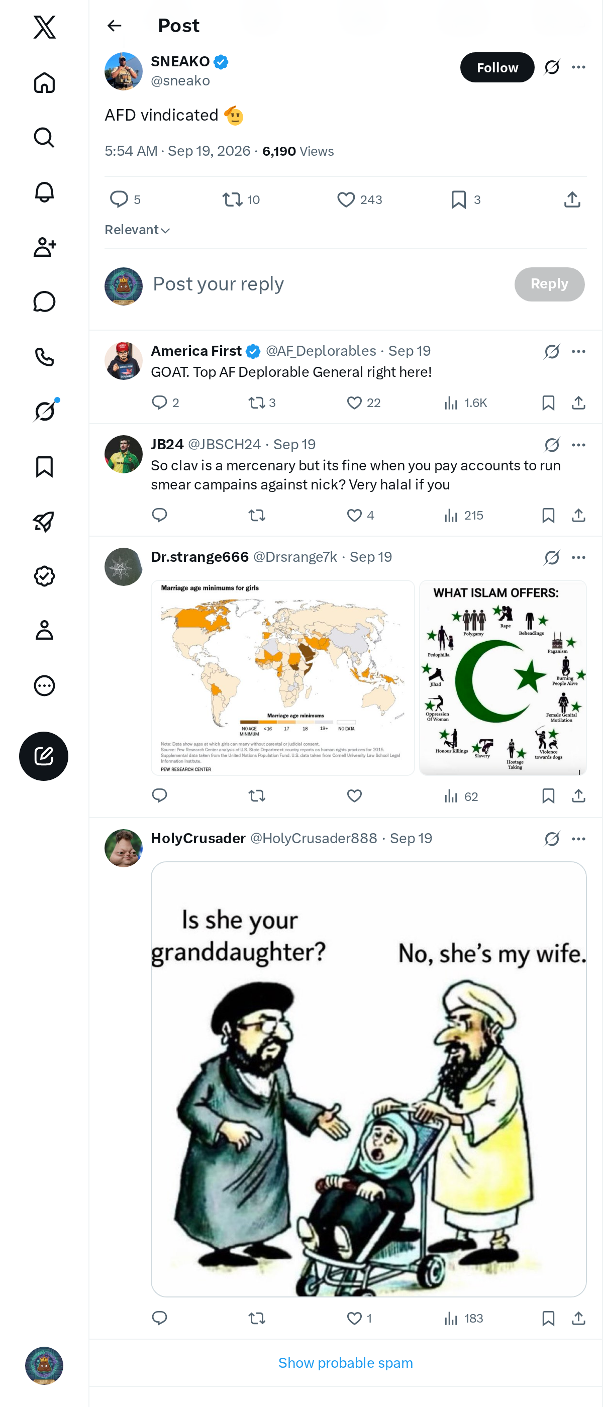 Snapshot 1 of @sneako's post from 2026-09-19