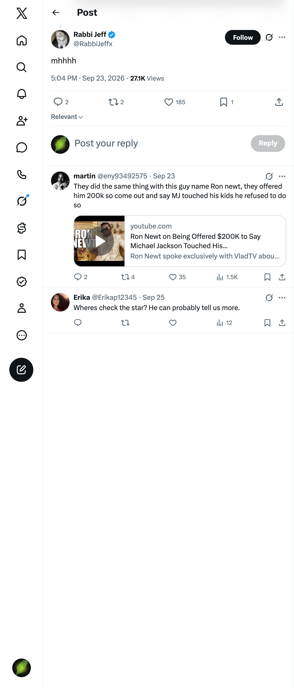 Snapshot 1 of @RabbiJeffx's post from 2026-09-23