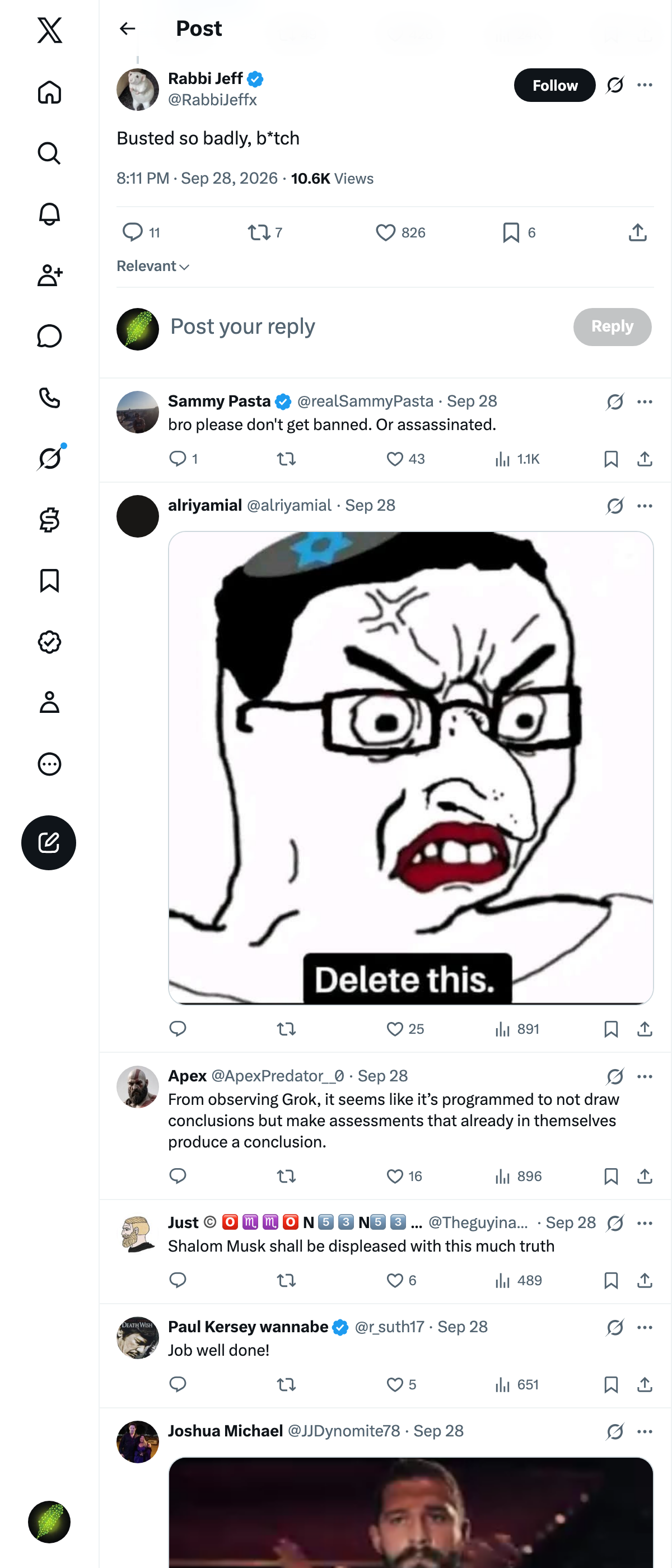 Snapshot 1 of @RabbiJeffx's post from 2026-09-28