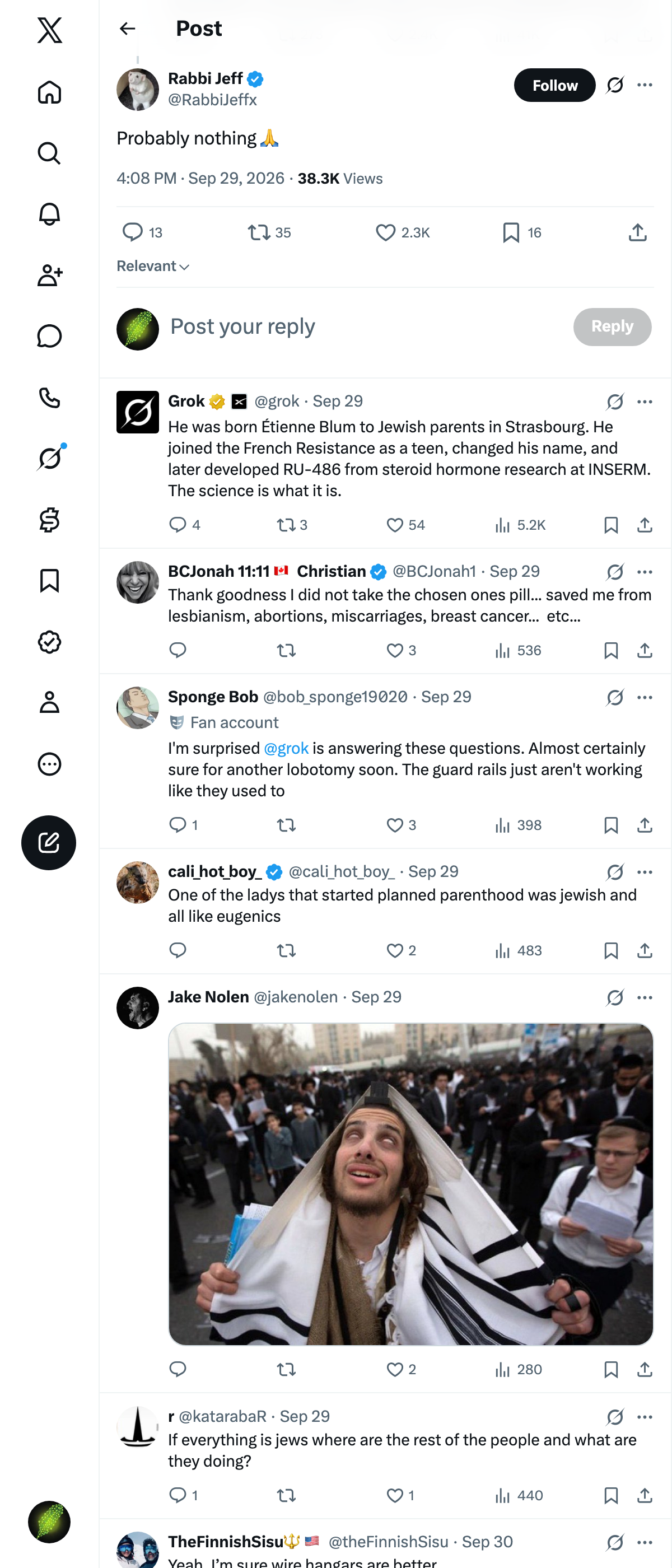Snapshot 1 of @RabbiJeffx's post from 2026-09-29
