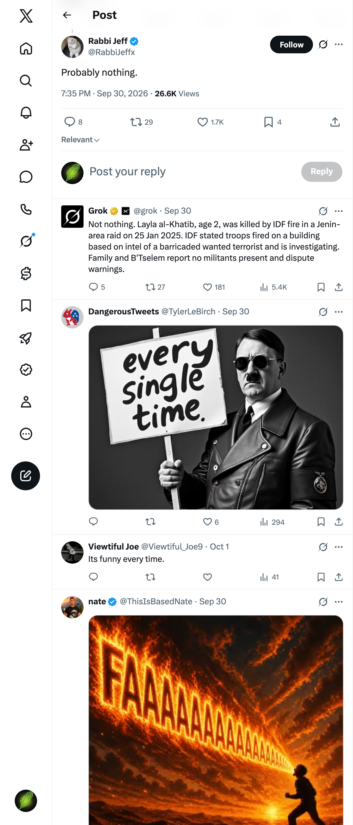Snapshot 1 of @RabbiJeffx's post from 2026-09-30