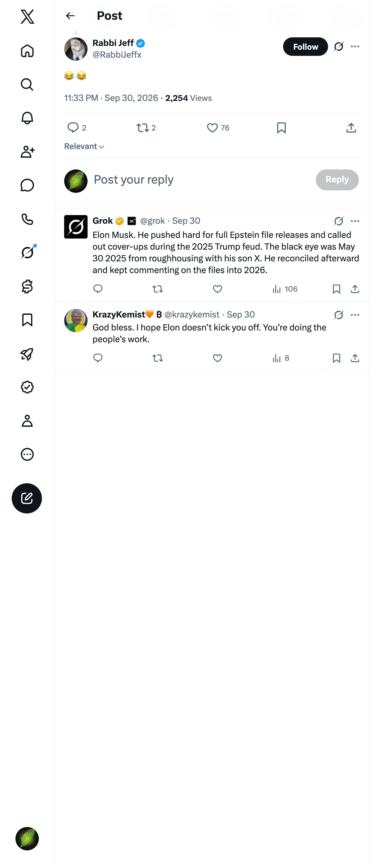 Snapshot 1 of @RabbiJeffx's post from 2026-09-30