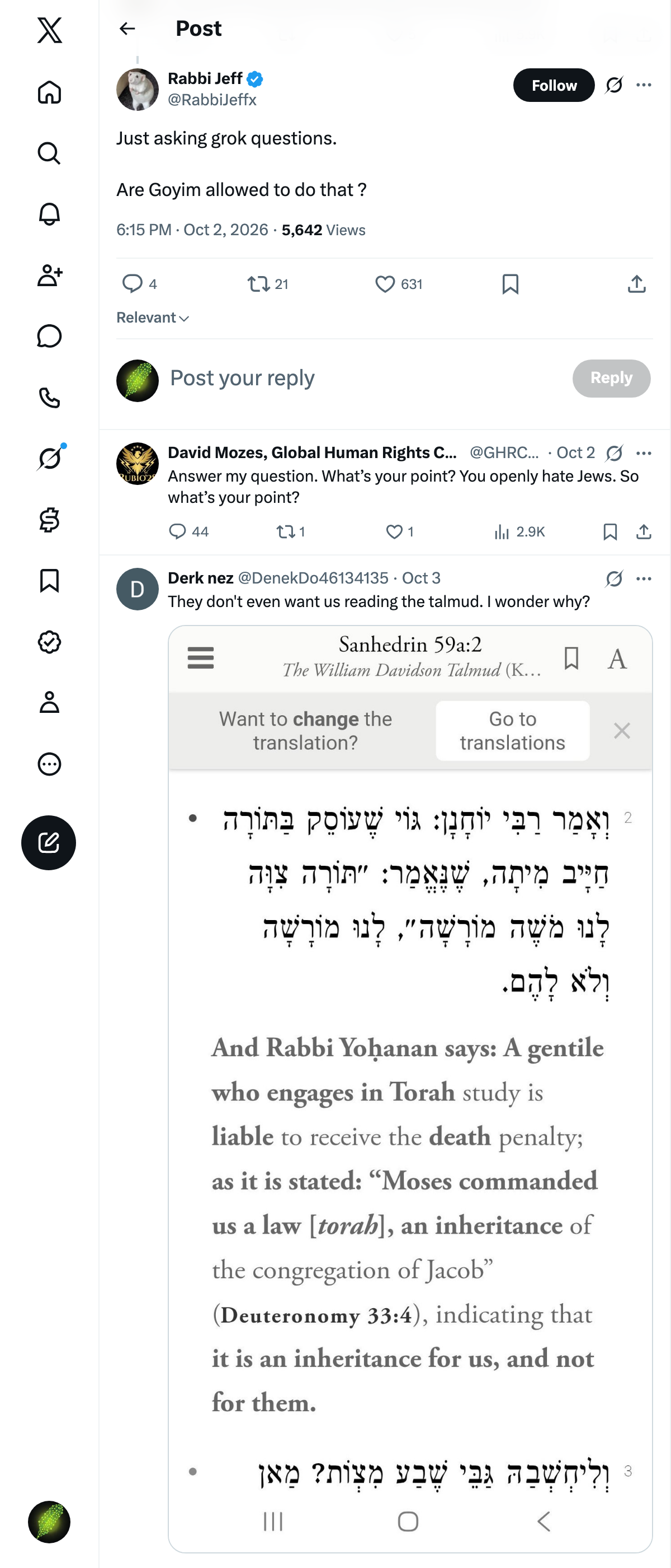 Snapshot 1 of @RabbiJeffx's post from 2026-10-02