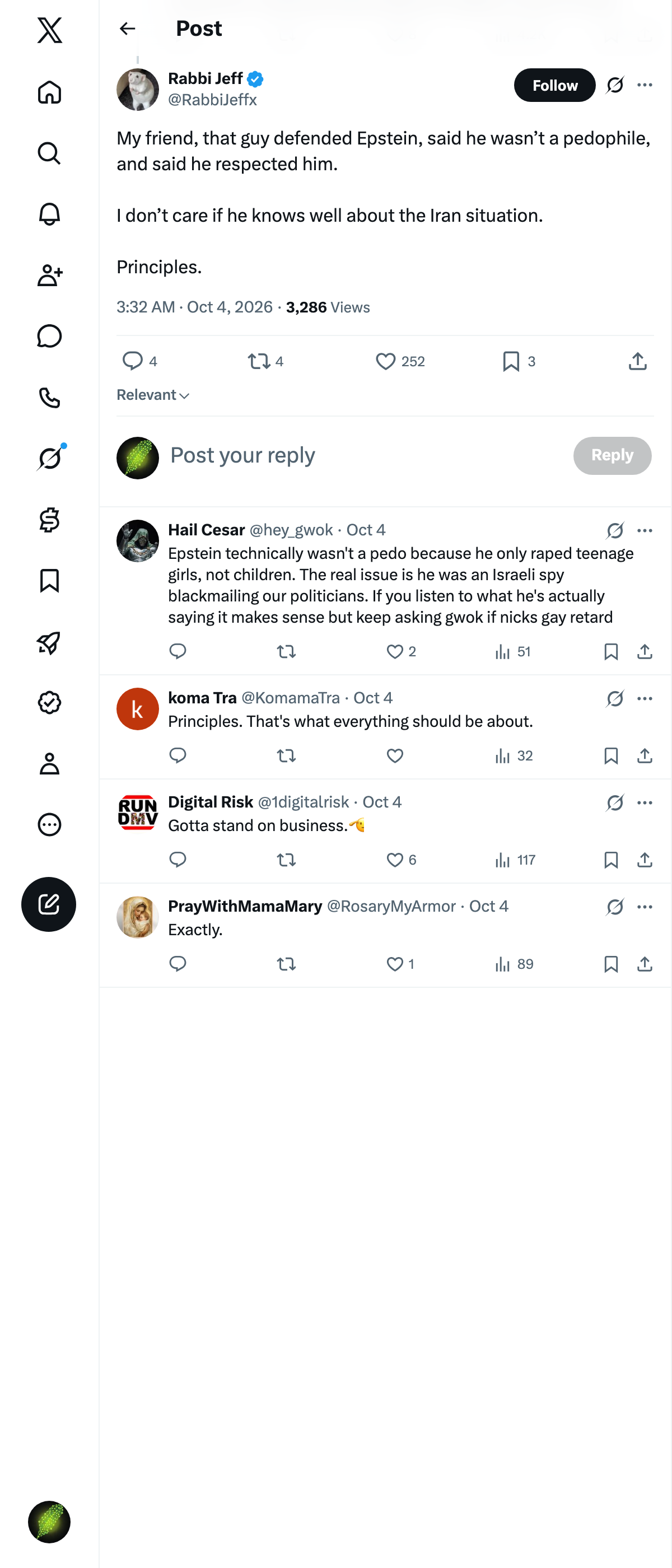 Snapshot 1 of @RabbiJeffx's post from 2026-10-04