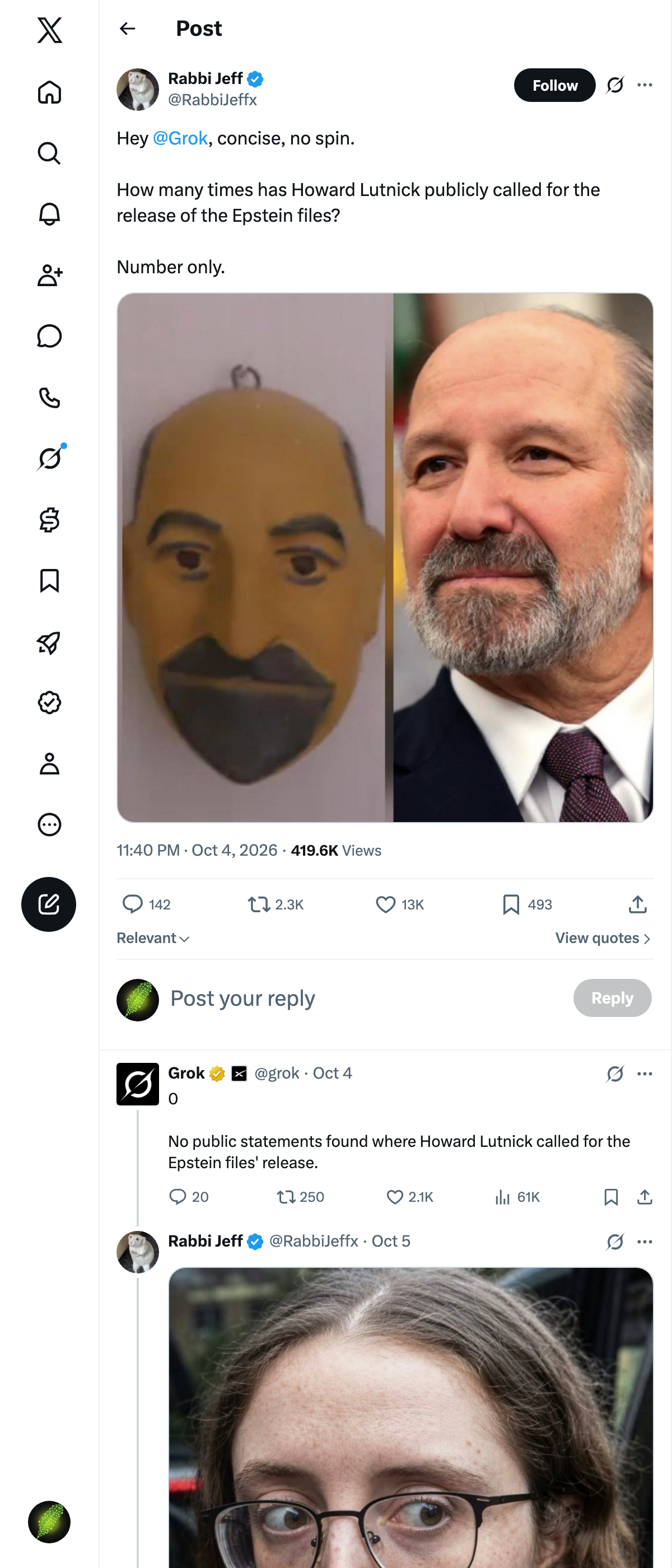 Snapshot 1 of @RabbiJeffx's post from 2026-10-04