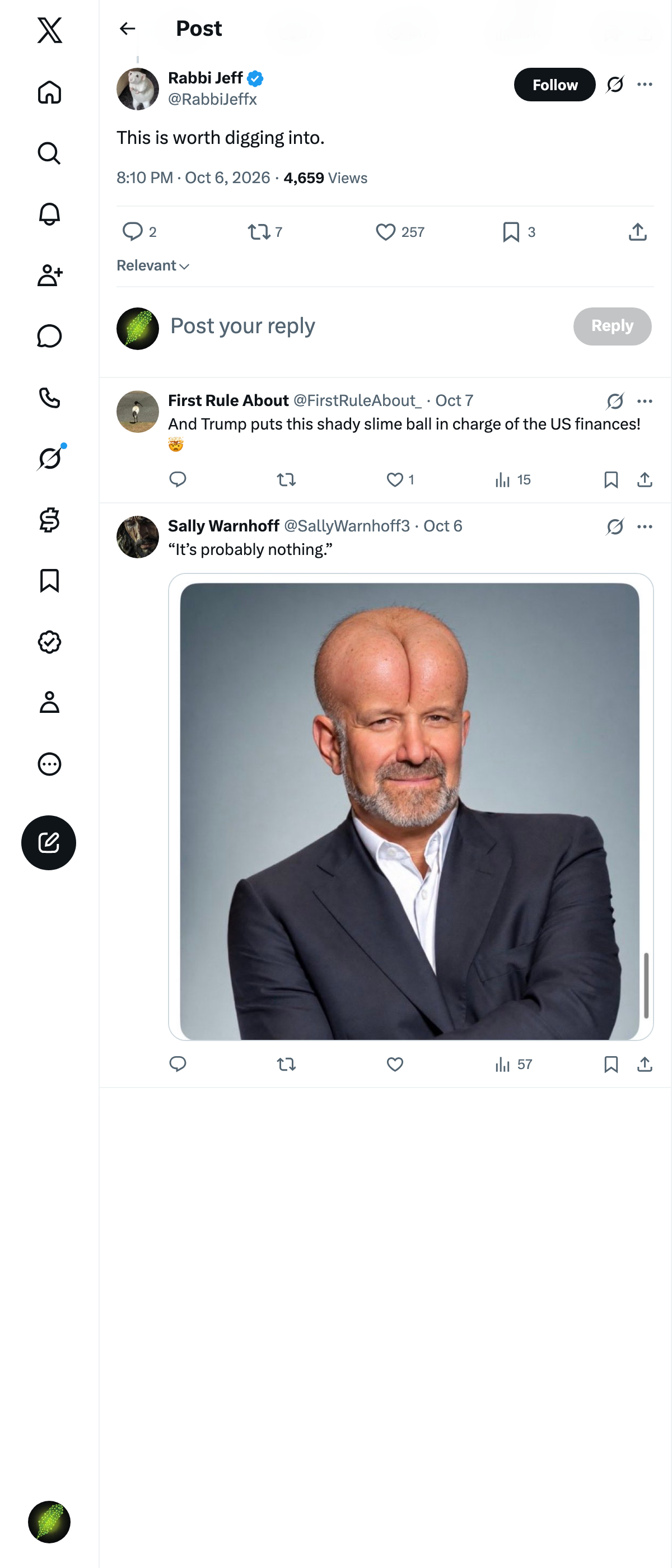 Snapshot 1 of @RabbiJeffx's post from 2026-10-06