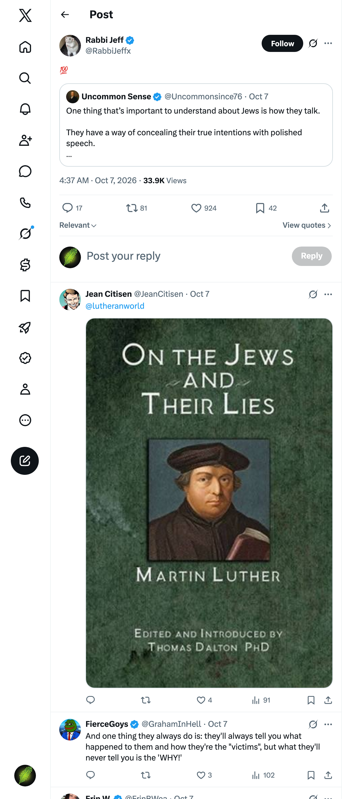 Snapshot 1 of @RabbiJeffx's post from 2026-10-07