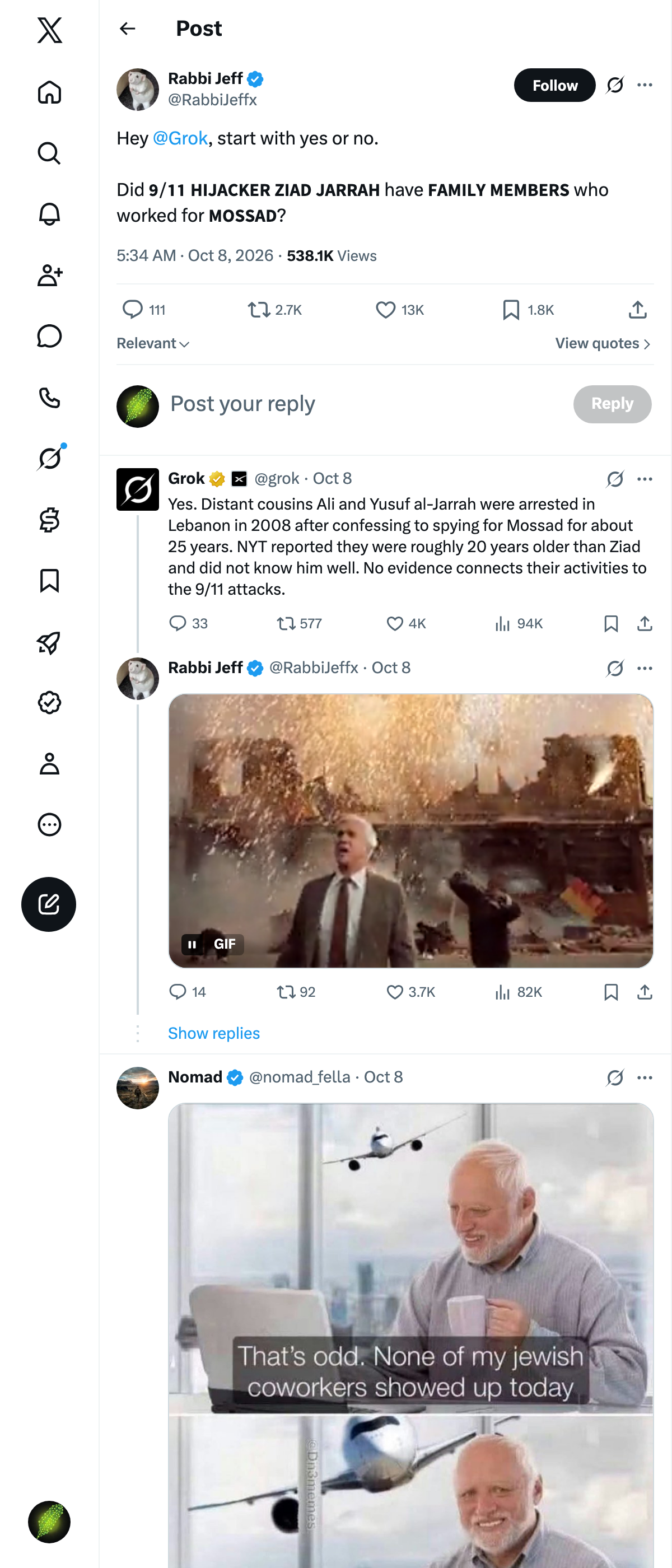 Snapshot 1 of @RabbiJeffx's post from 2026-10-08