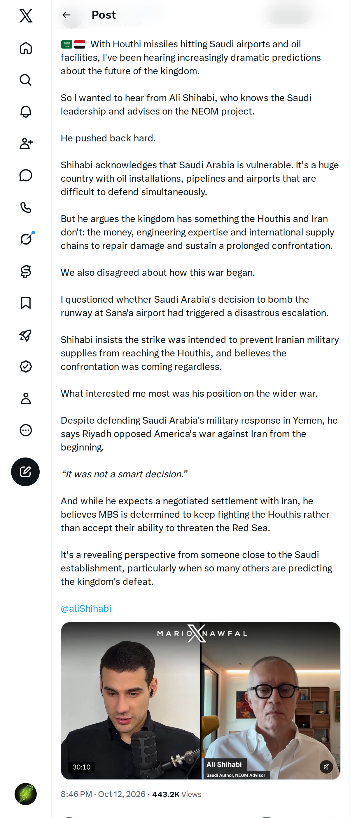 Snapshot 2 of @MarioNawfal's post from 2026-10-12
