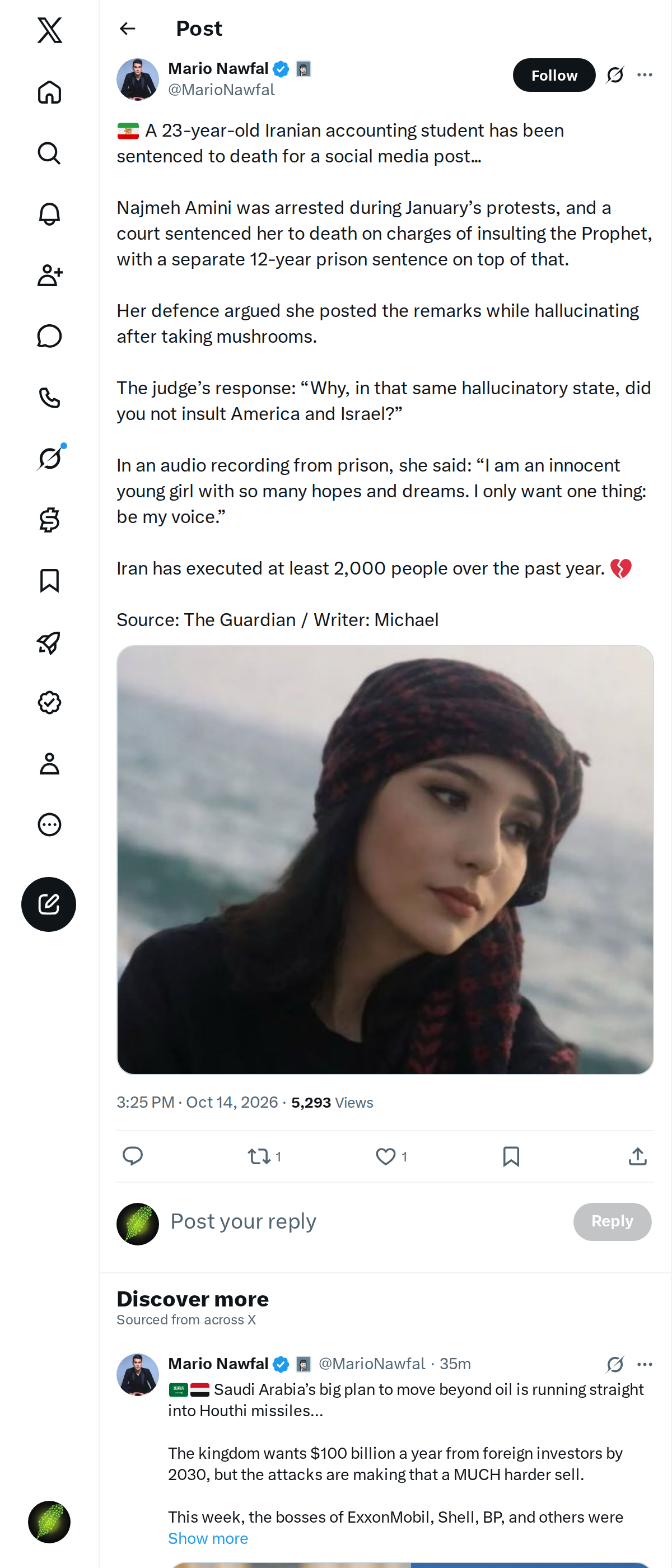 Snapshot 1 of @MarioNawfal's post from 2026-10-14