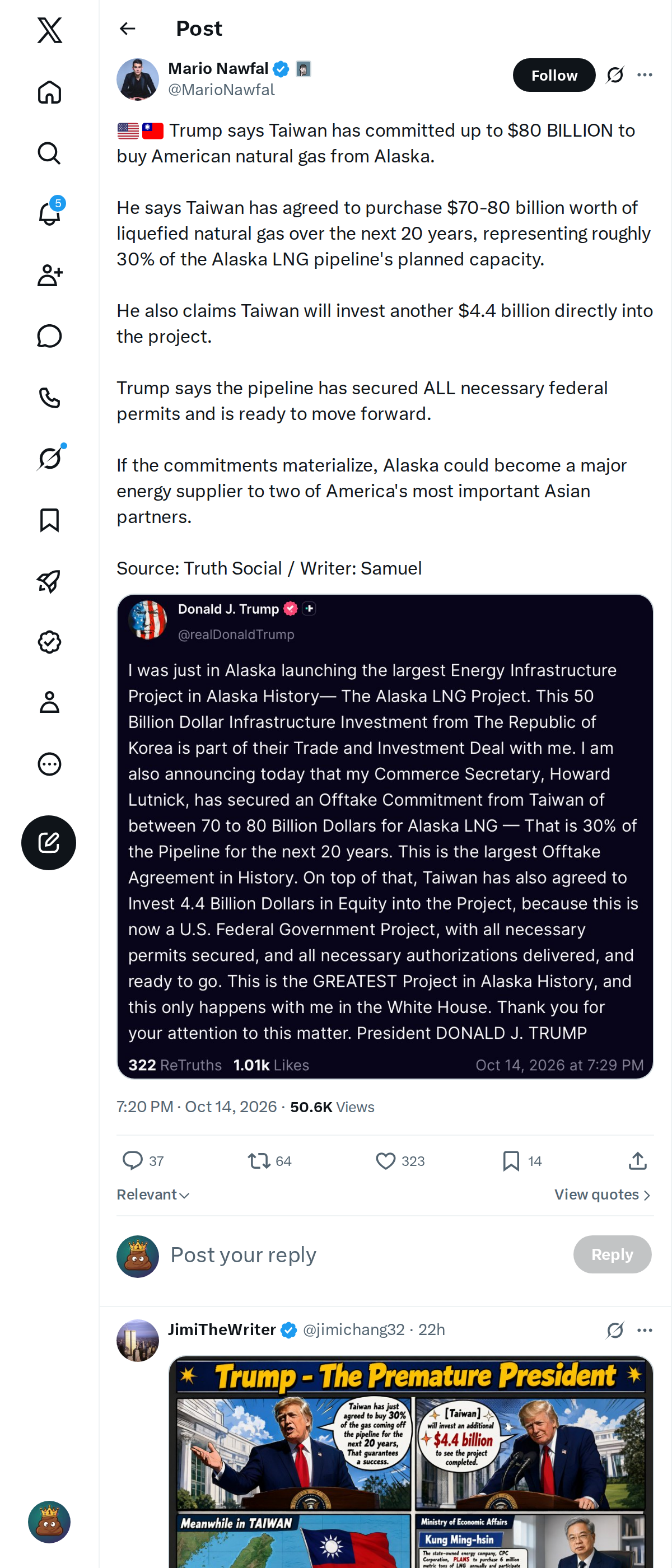 Snapshot 2 of @MarioNawfal's post from 2026-10-14