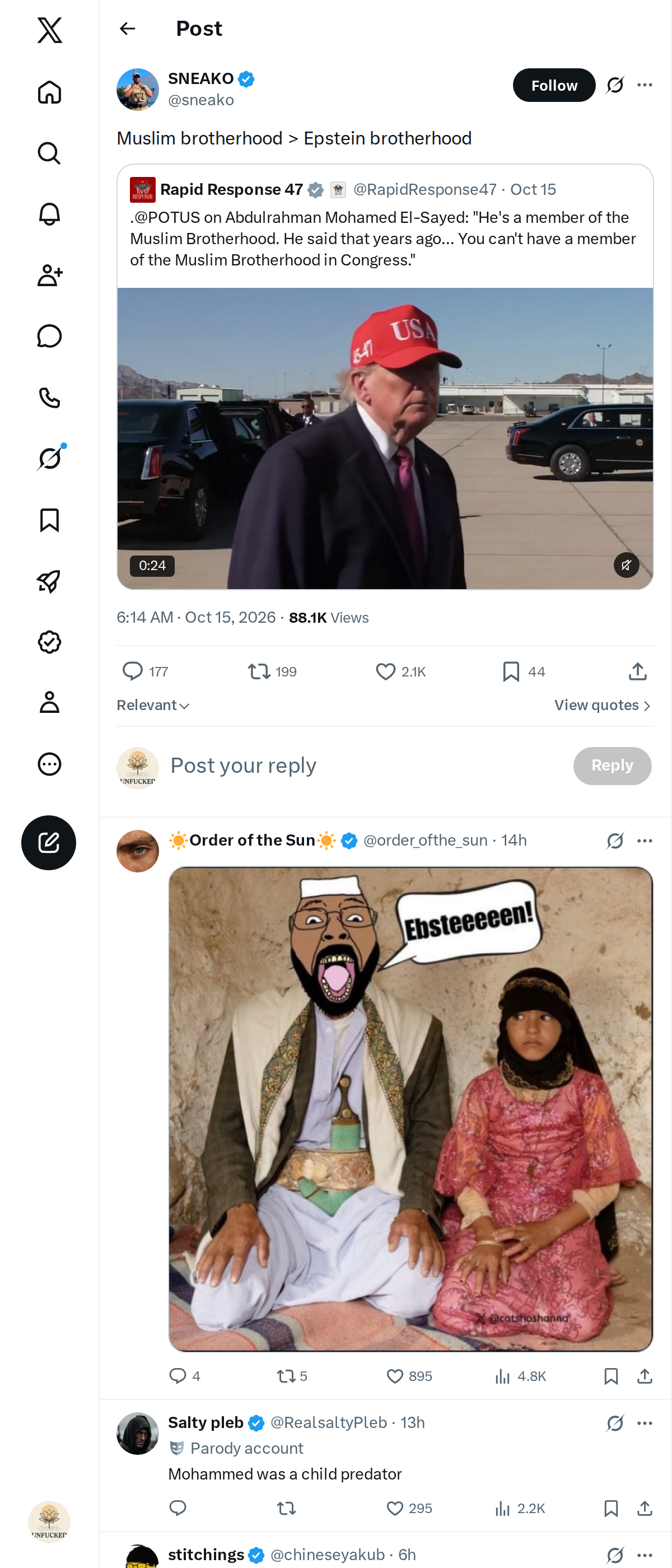 Snapshot 2 of @sneako's post from 2026-10-15