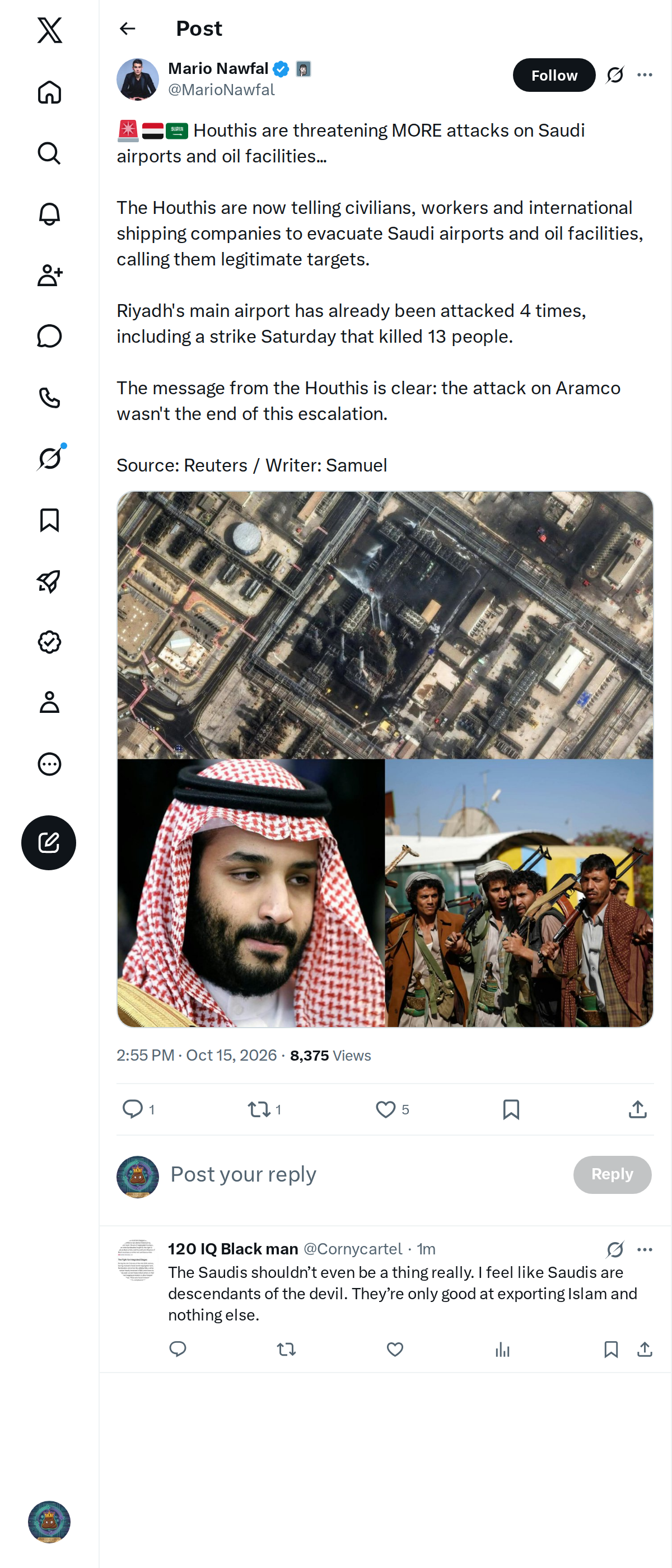 Snapshot 1 of @MarioNawfal's post from 2026-10-15