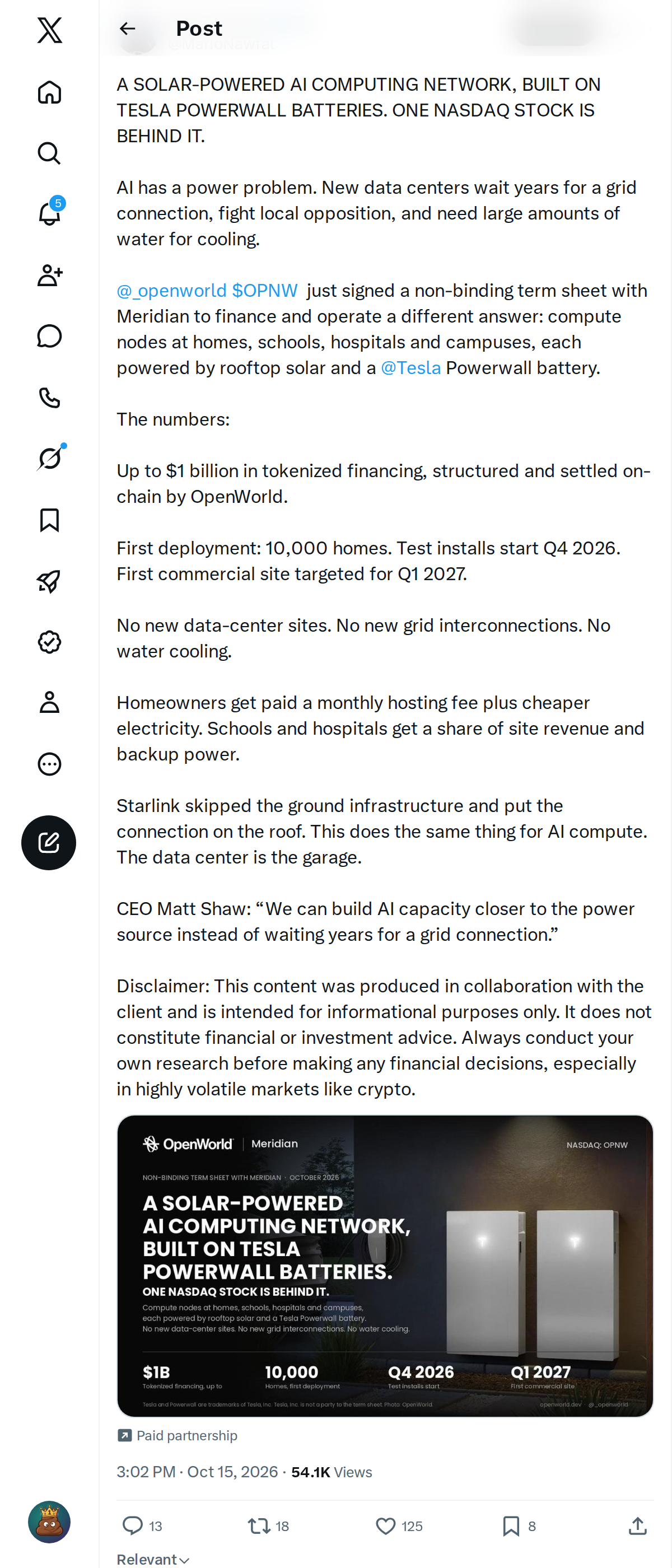 Snapshot 2 of @MarioNawfal's post from 2026-10-15